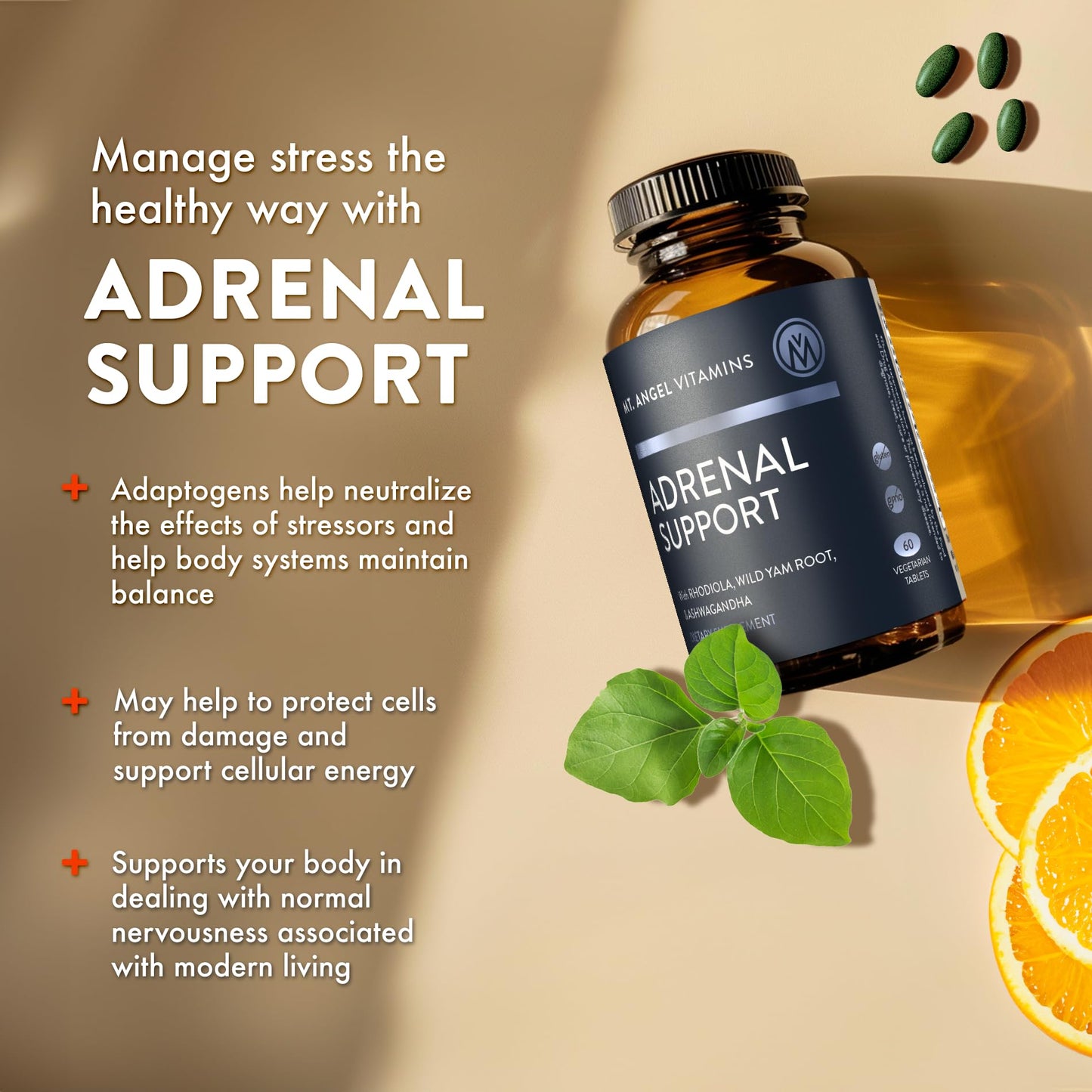 Mt. Angel Vitamins Adrenal Support Tablet 60 Tablets