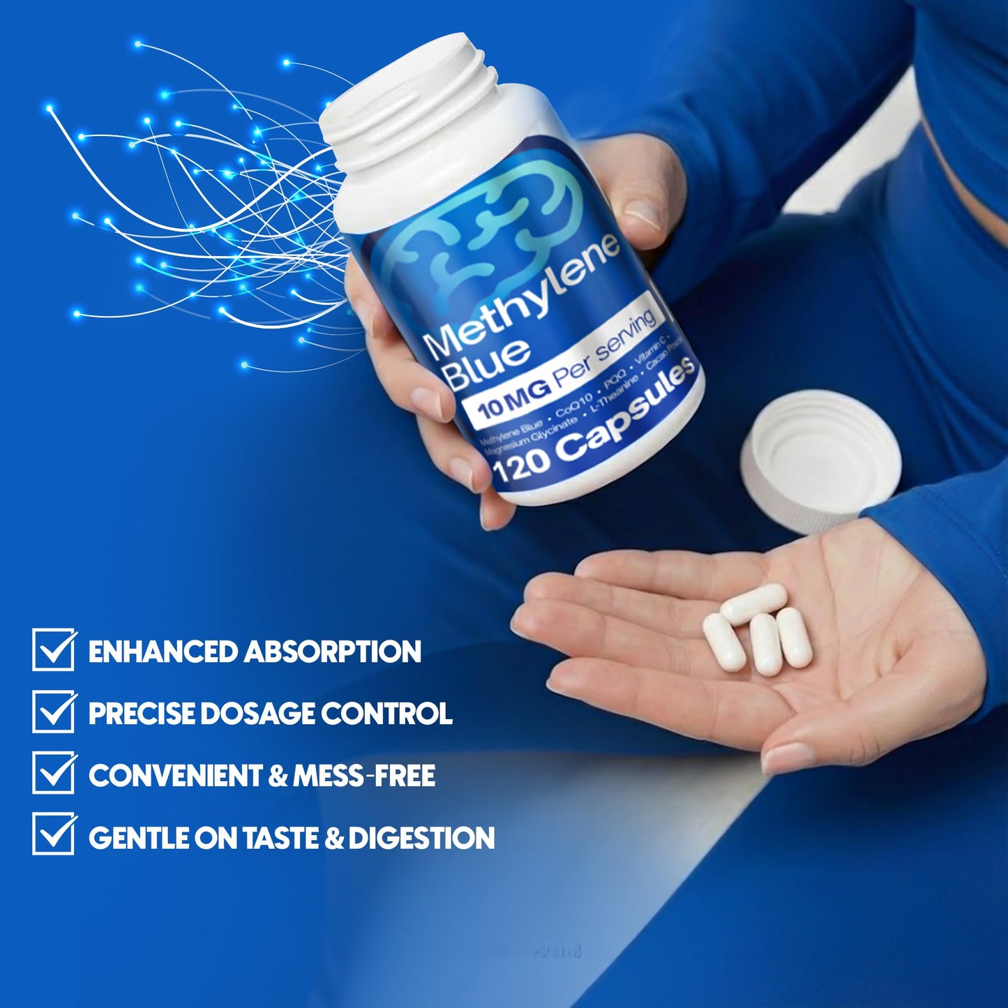 FitVitality Methylene Blue Capsules 120 Count