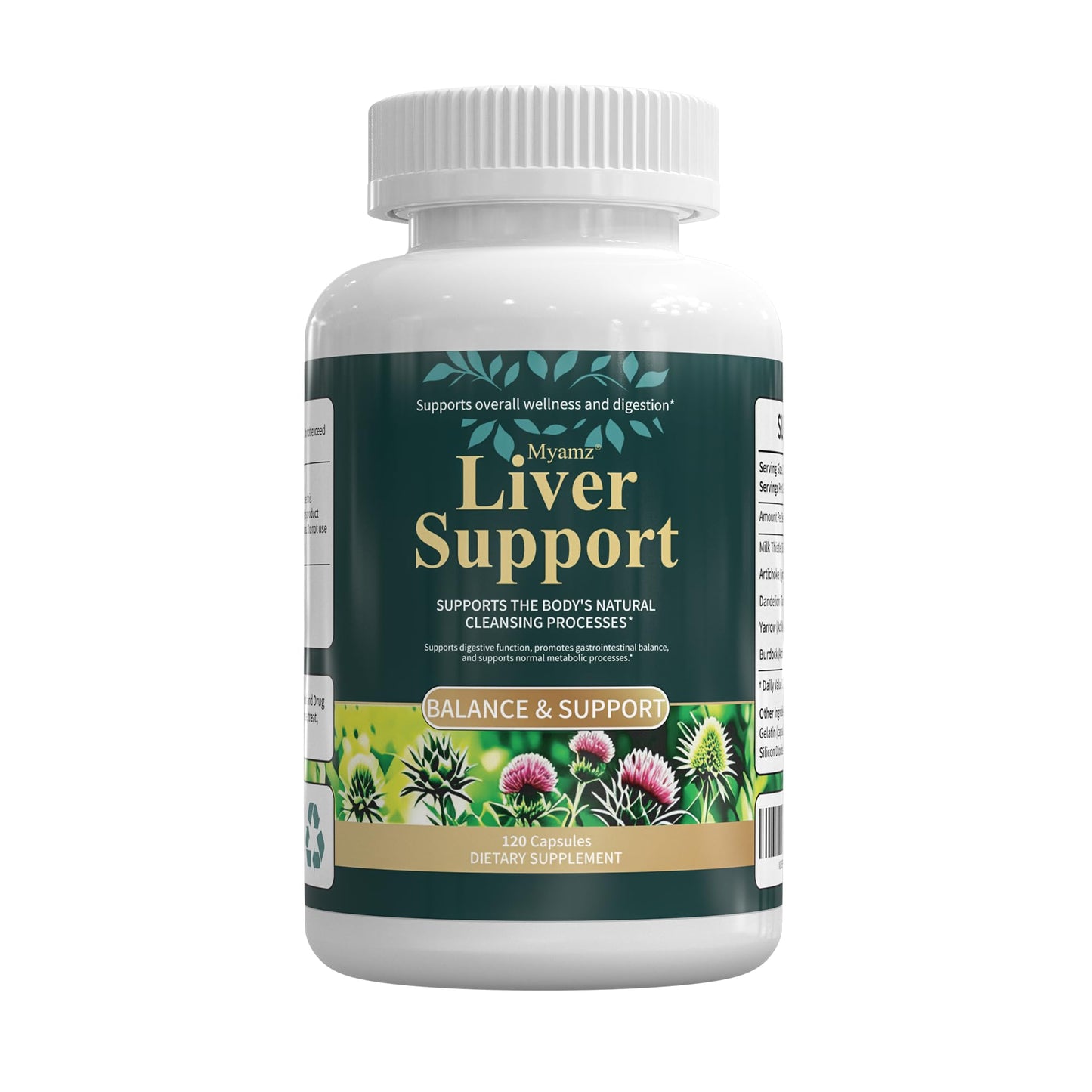 Myamz Milk Thistle Liver Cleanse Detox & Repair Supplement Capsule 1 Count