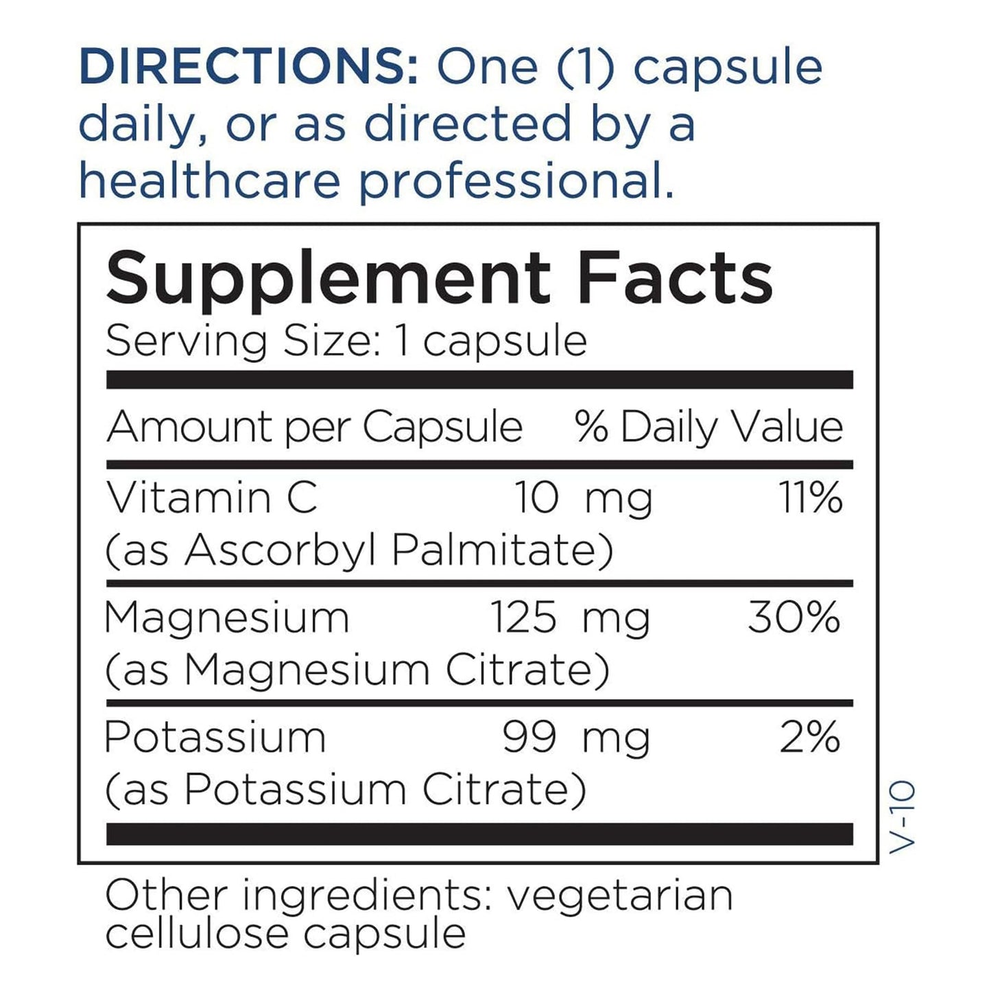 Metabolic Maintenance Potassium Magnesium Citrate Capsules, 240 Count