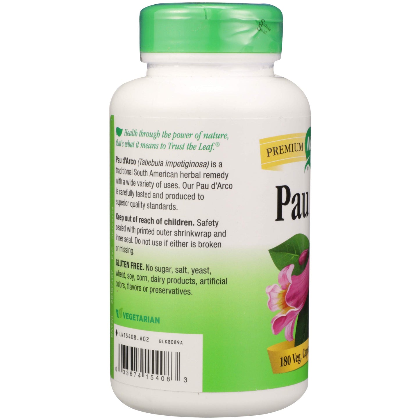 Nature's Way Pau D'Arco Inner Bark 545 mg Capsules 180 Count
