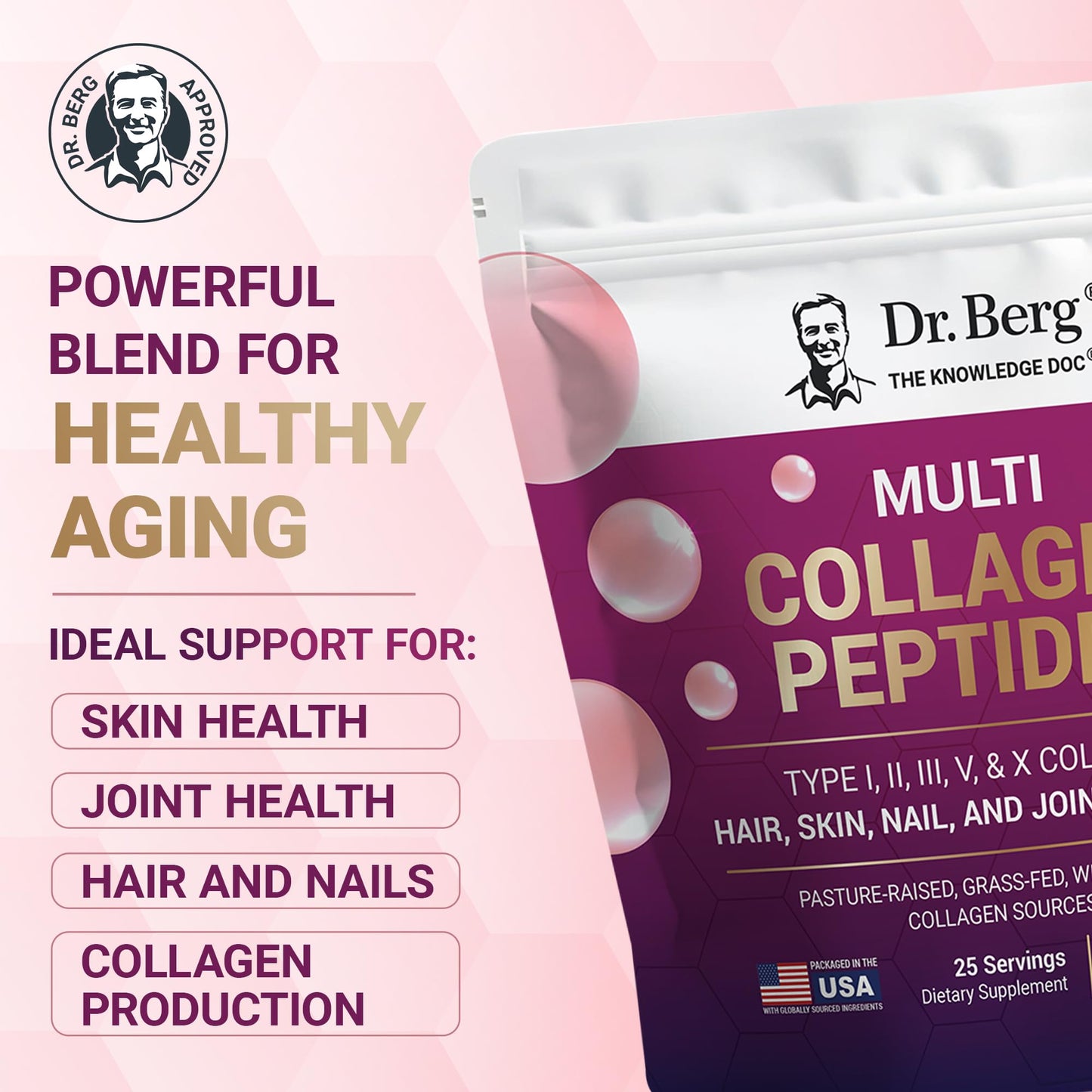 Dr. Berg Nutritionals Multi Collagen Peptides Powder 14.1 oz