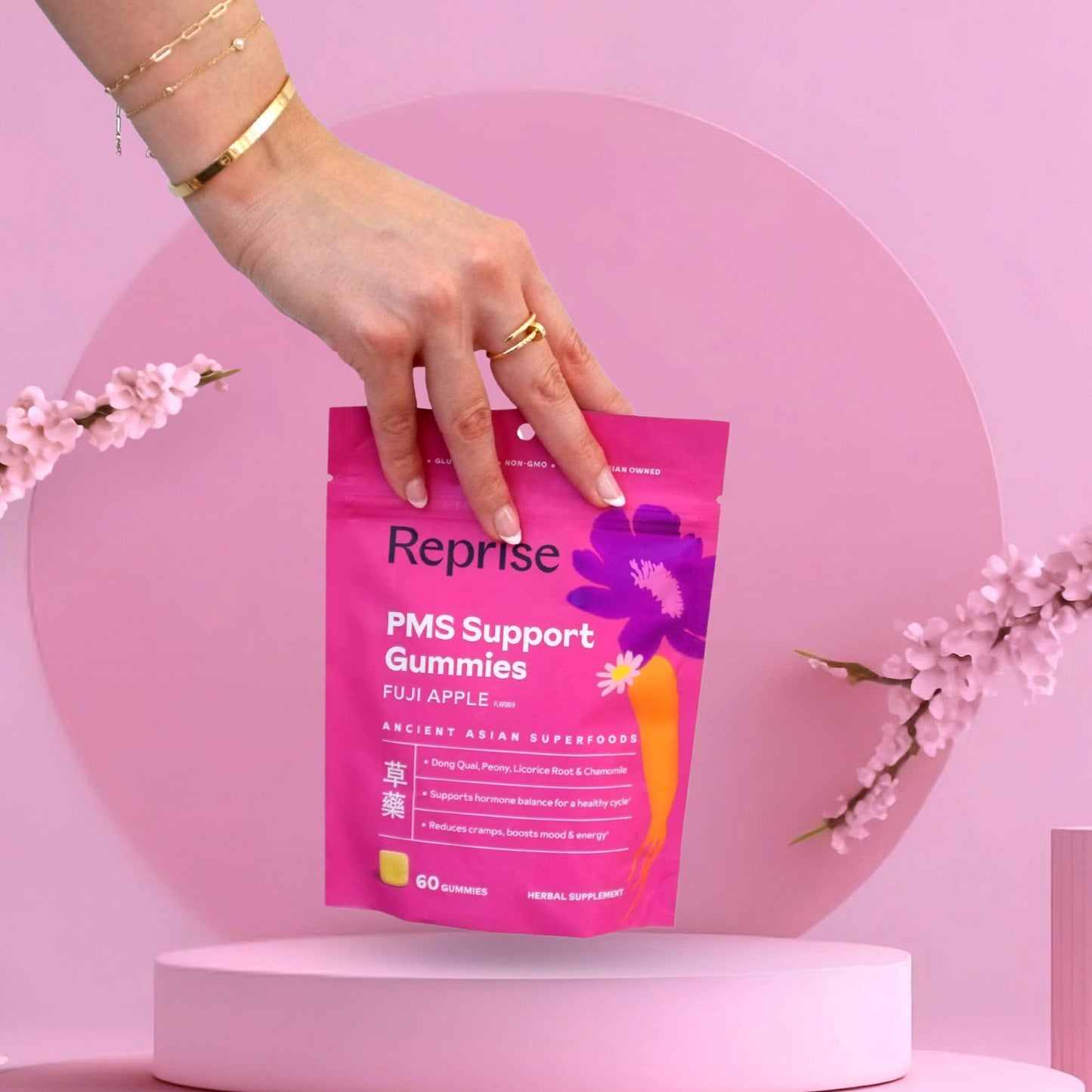 Reprise PMS Support Gummies for Women, 60 Count