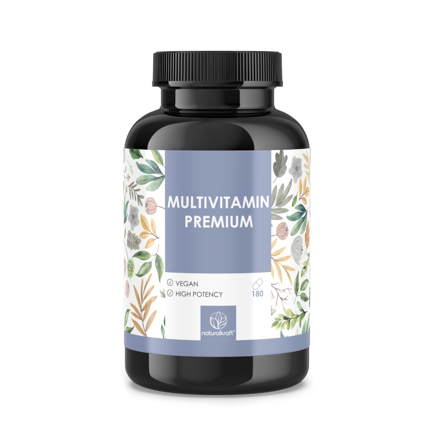 naturalkraft Premium Multivitamin High-Dose A-Z Complex Capsules 180 Count