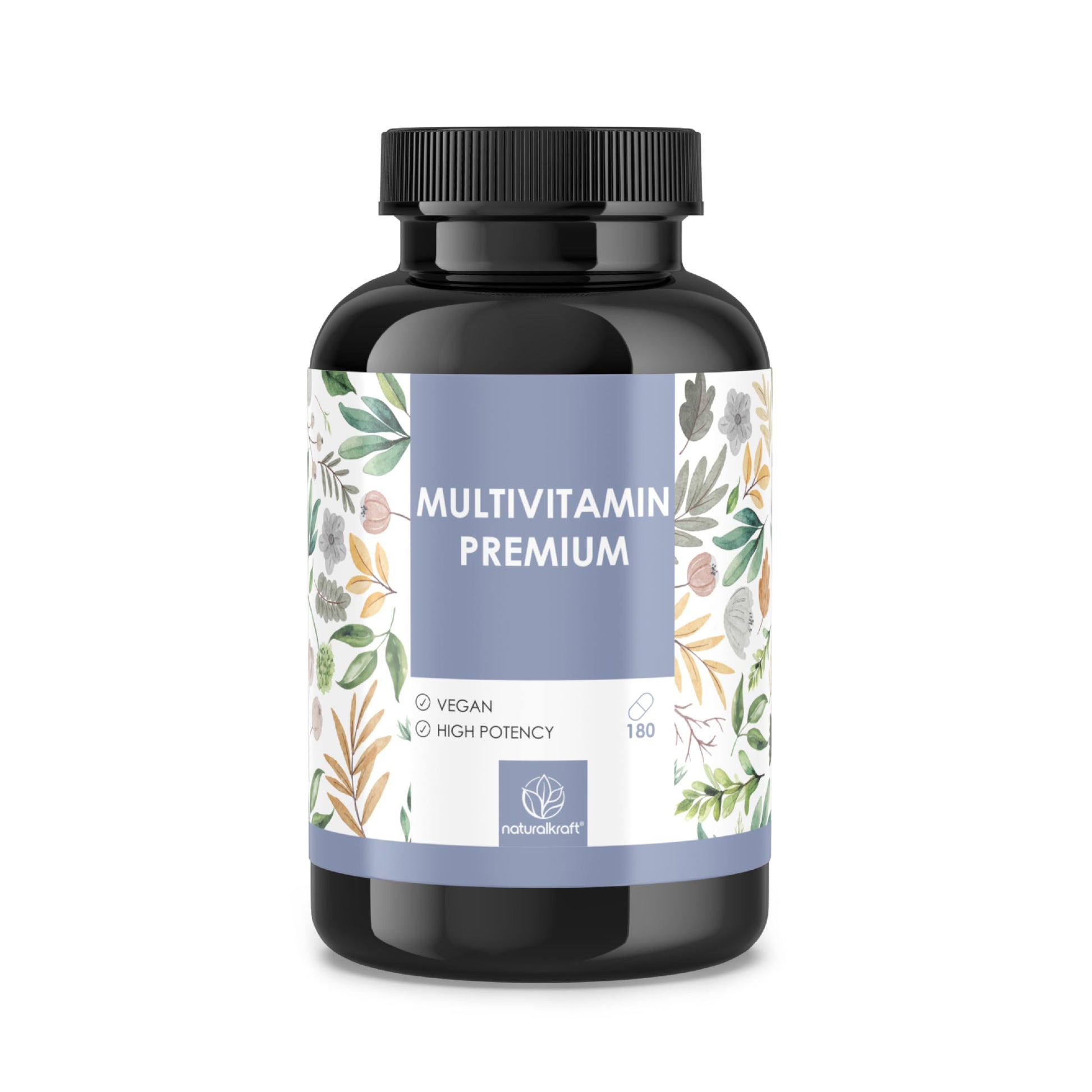 naturalkraft Premium Multivitamin High-Dose A-Z Complex Capsules 180 Count