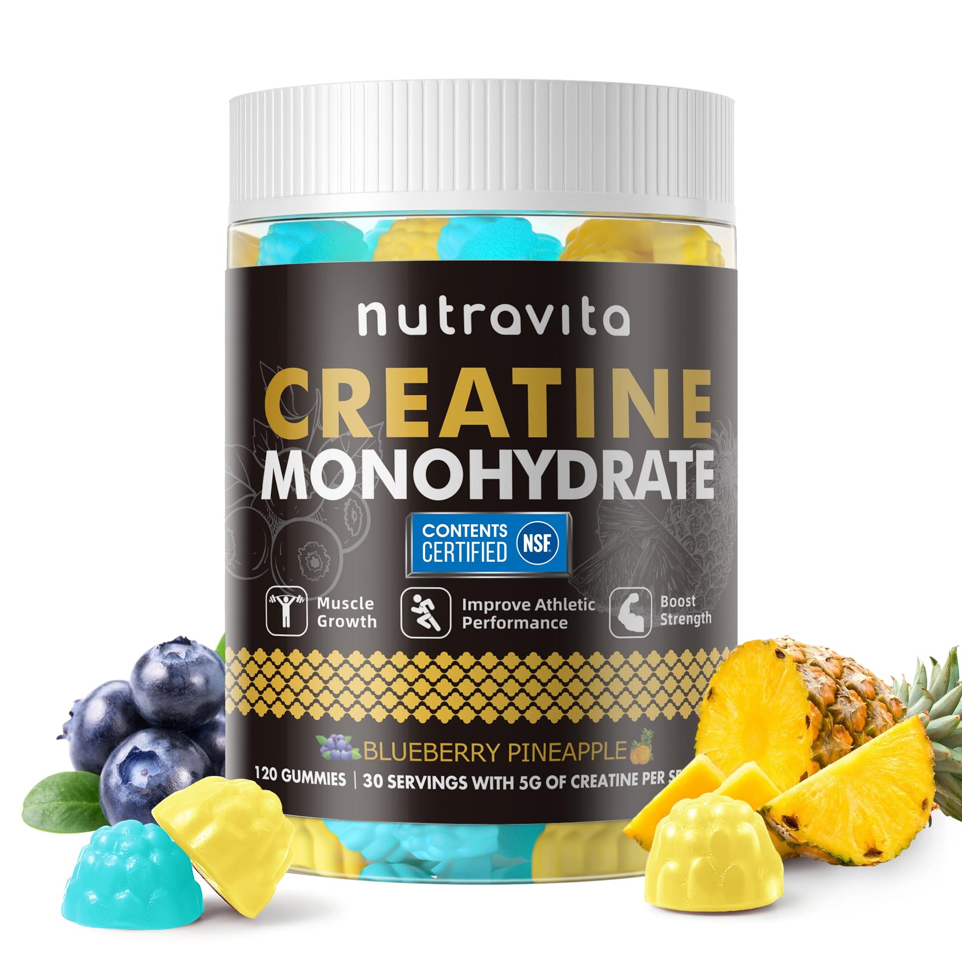 Nutravita Creatine Monohydrate Gummy 120 Count