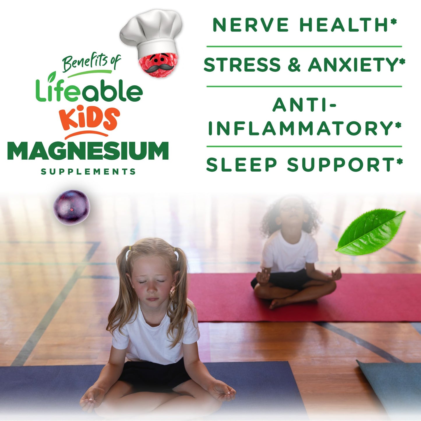 Lifeable Magnesium Gummies for Kids 90 Gummies