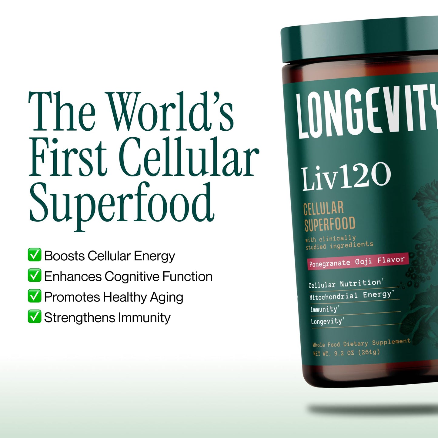 Longevity Rx Liv120 Superfood Powder 9.2 Ounce