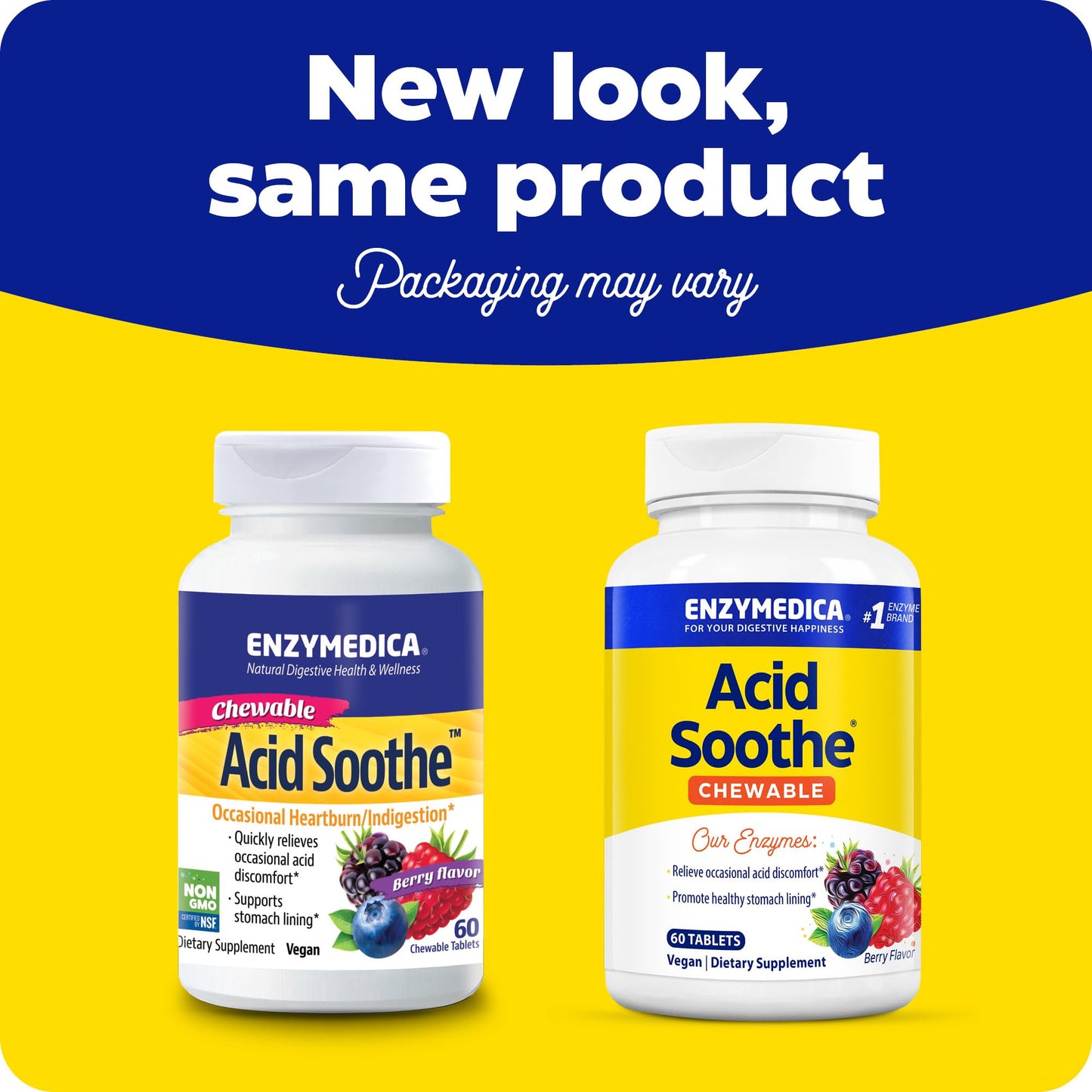 Enzymedica Acid Soothe Chewable 60 Tablets
