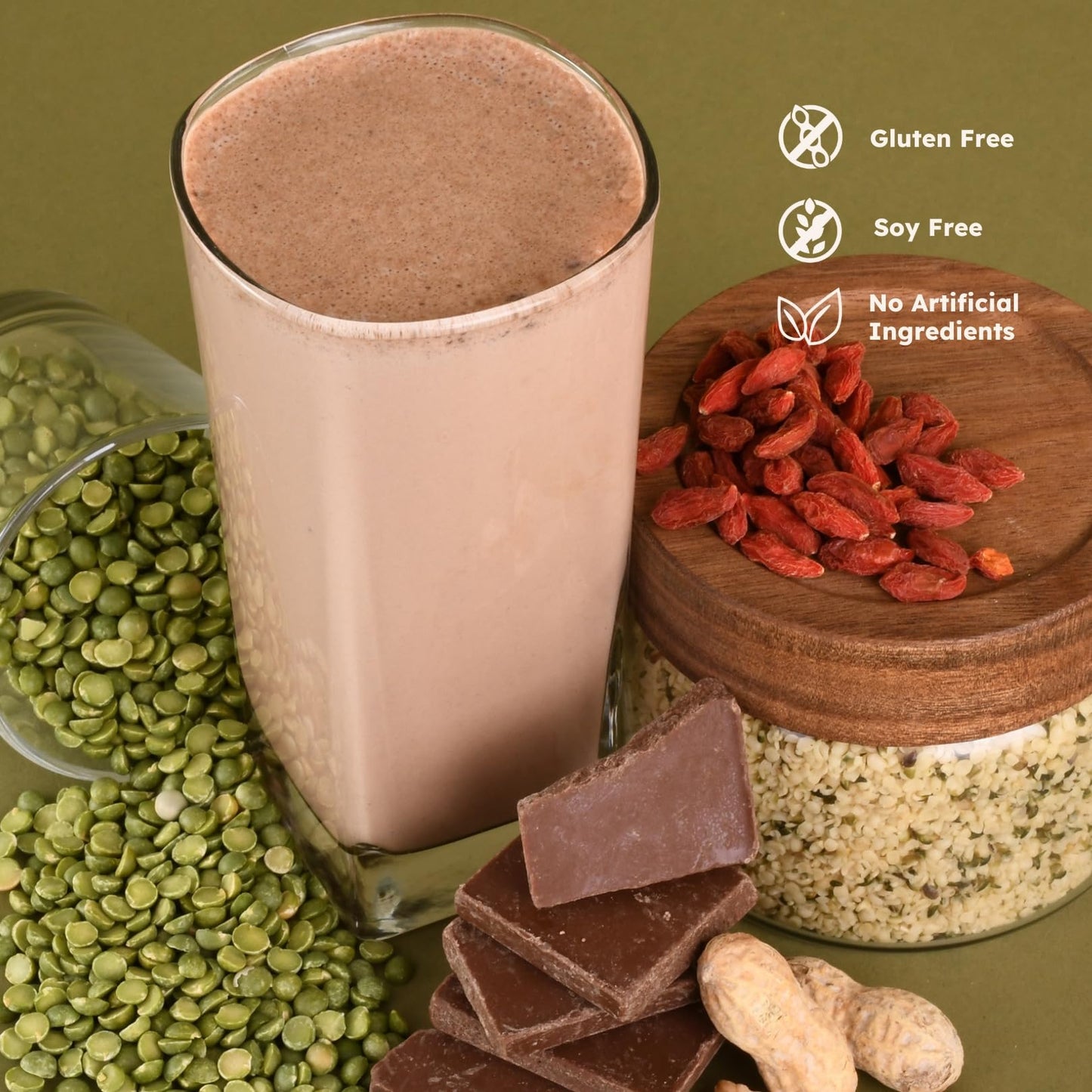 Earth Fed Muscle Organic Plant Protein Chocolate Peanut Butter Powder 29.6