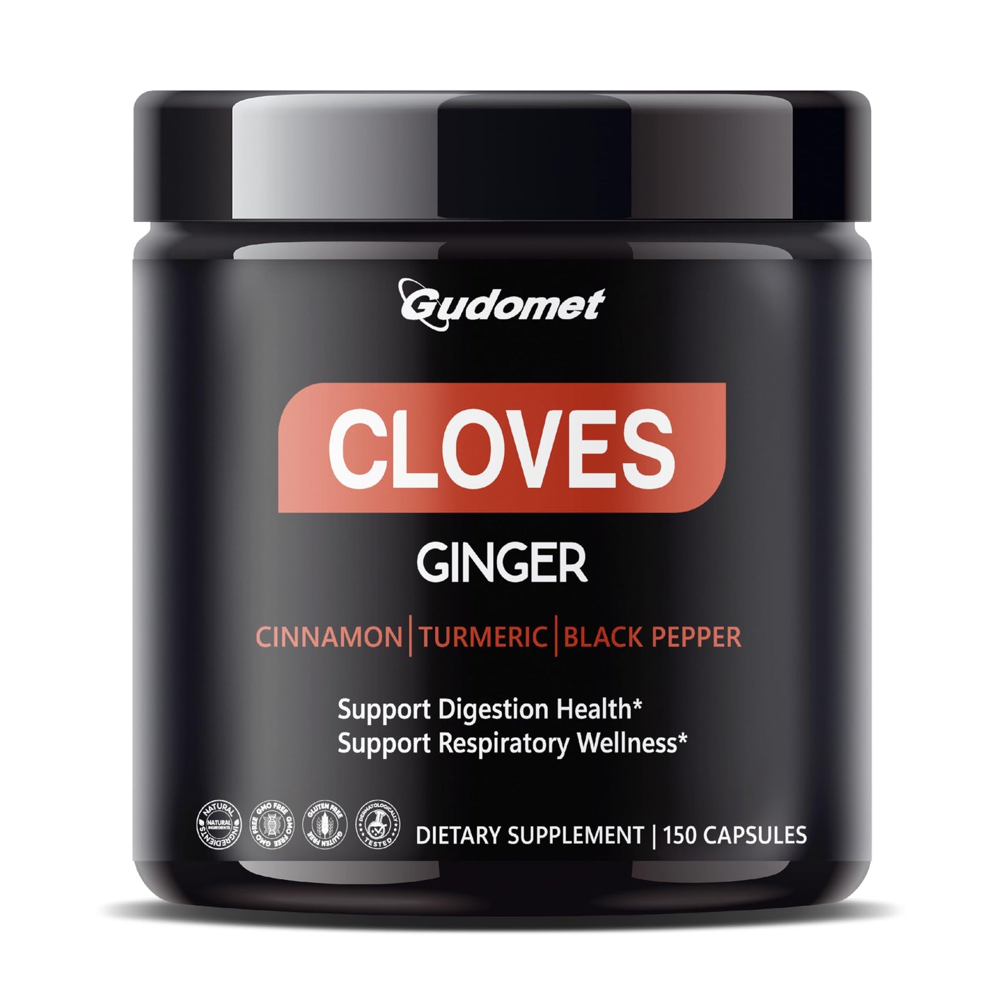 GUDOMET Cloves with Ginger, Cinnamon, Turmeric & Black Pepper Capsules 150 Count