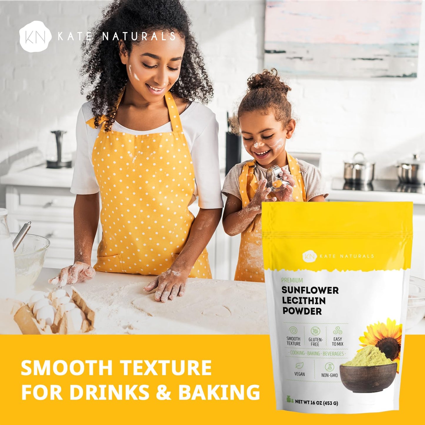 Kate Naturals Sunflower Lecithin Powder 16 oz