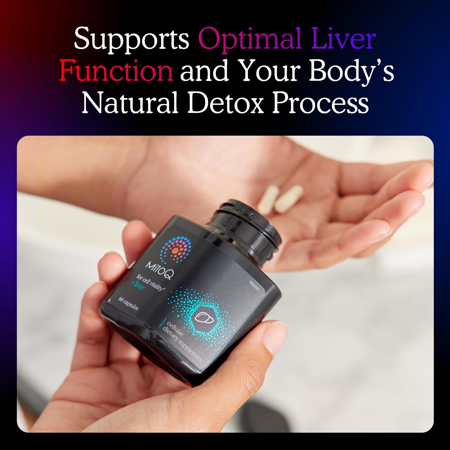 MitoQ +Liver Advanced Liver Supplement with Milk Thistle, Choline & Selenium, Capsules, 60 Count