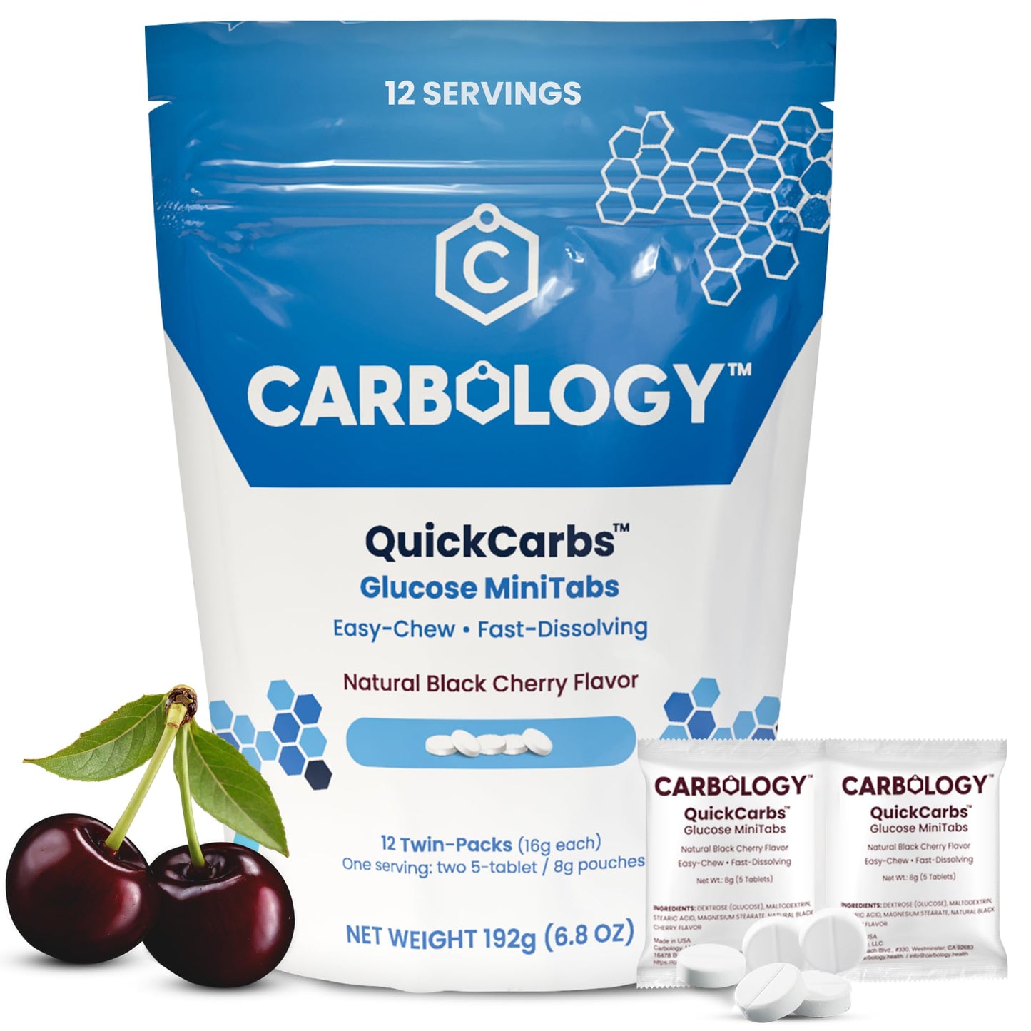 Carbology Fast-Acting Glucose MiniTabs, 120 Tablets