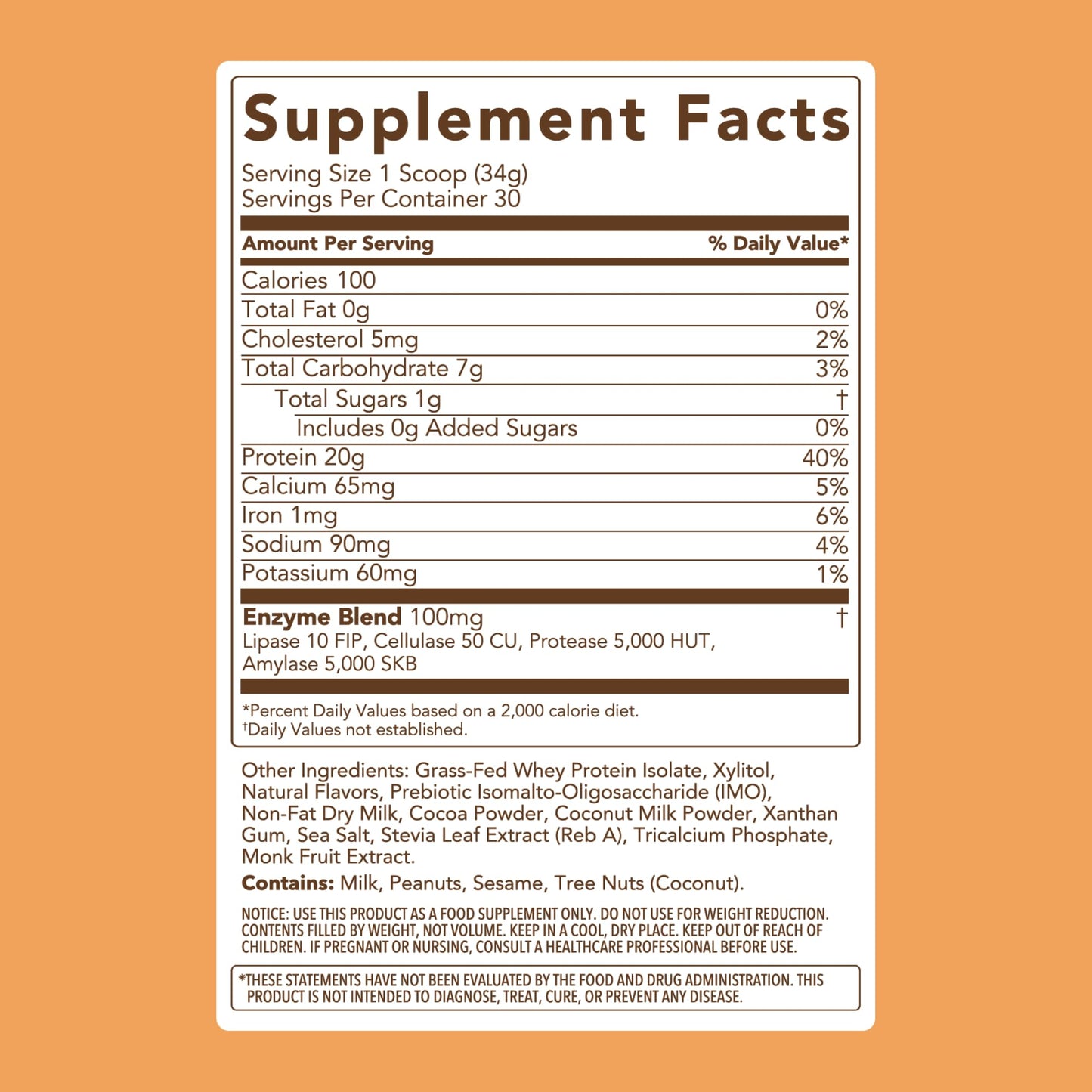 Clean Simple Eats Whey Protein Powder Chocolate Peanut Butter 30 Servings