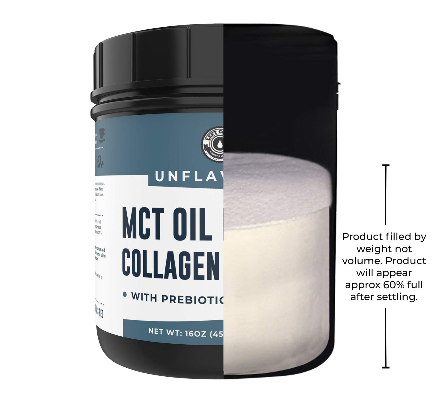 Left Coast Performance MCT Oil and Collagen Powder, Powder, 2-Pack