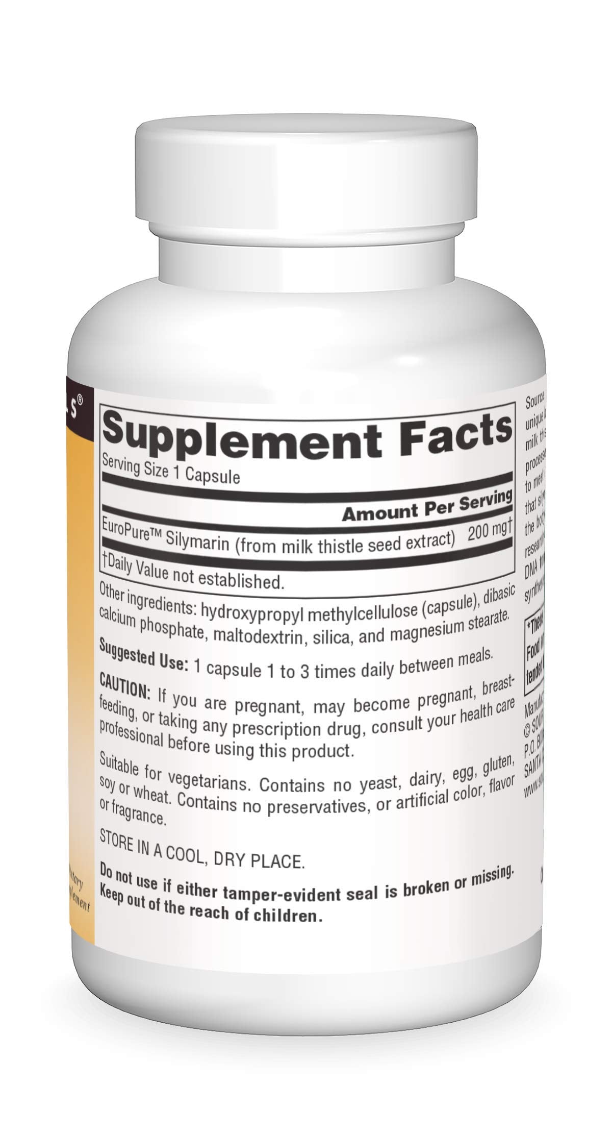Source Naturals EuroPure Silymarin 200mg Capsule, 120 Count