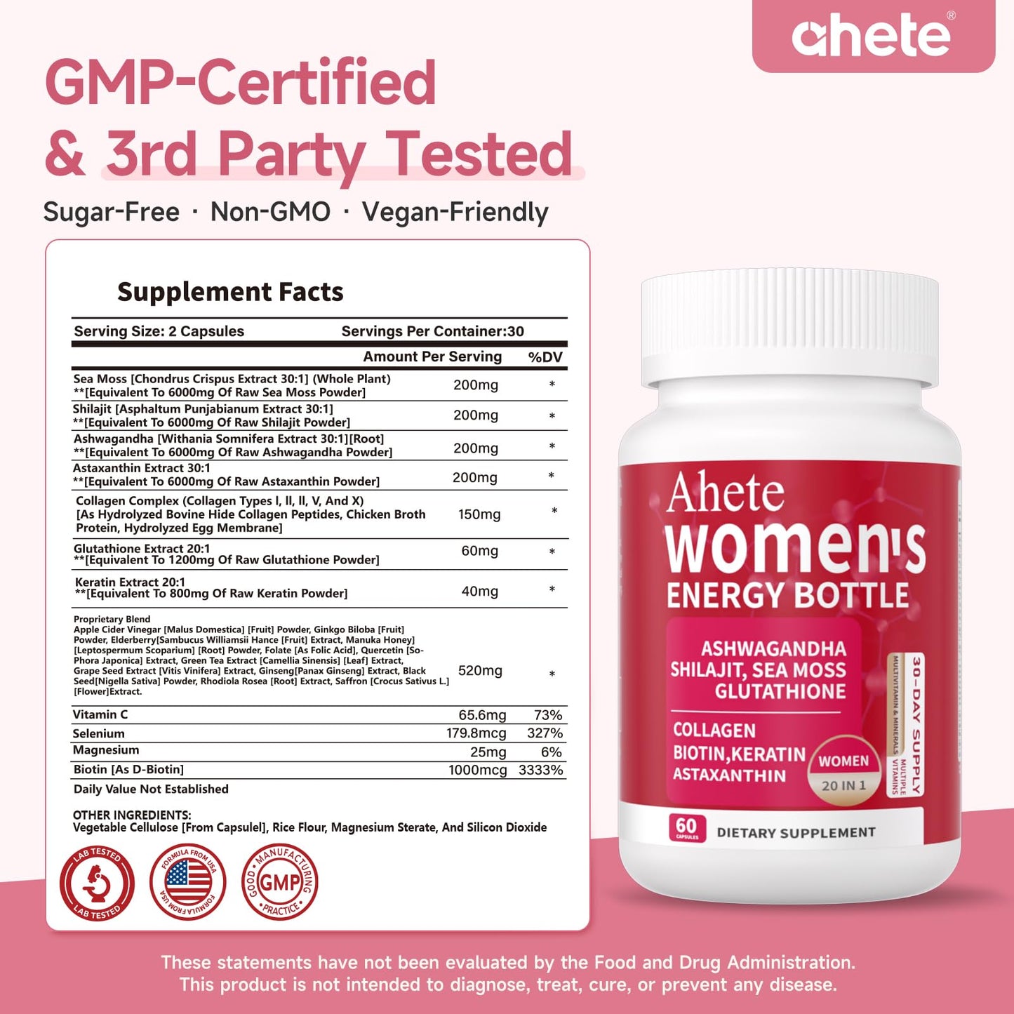 Ahete Multivitamin for Women 60 Capsules