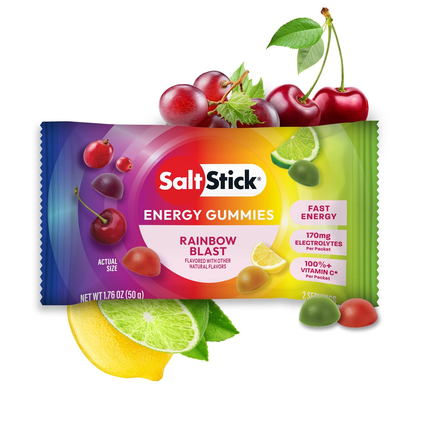SaltStick Energy Gummies with Electrolytes, 80 Gummies