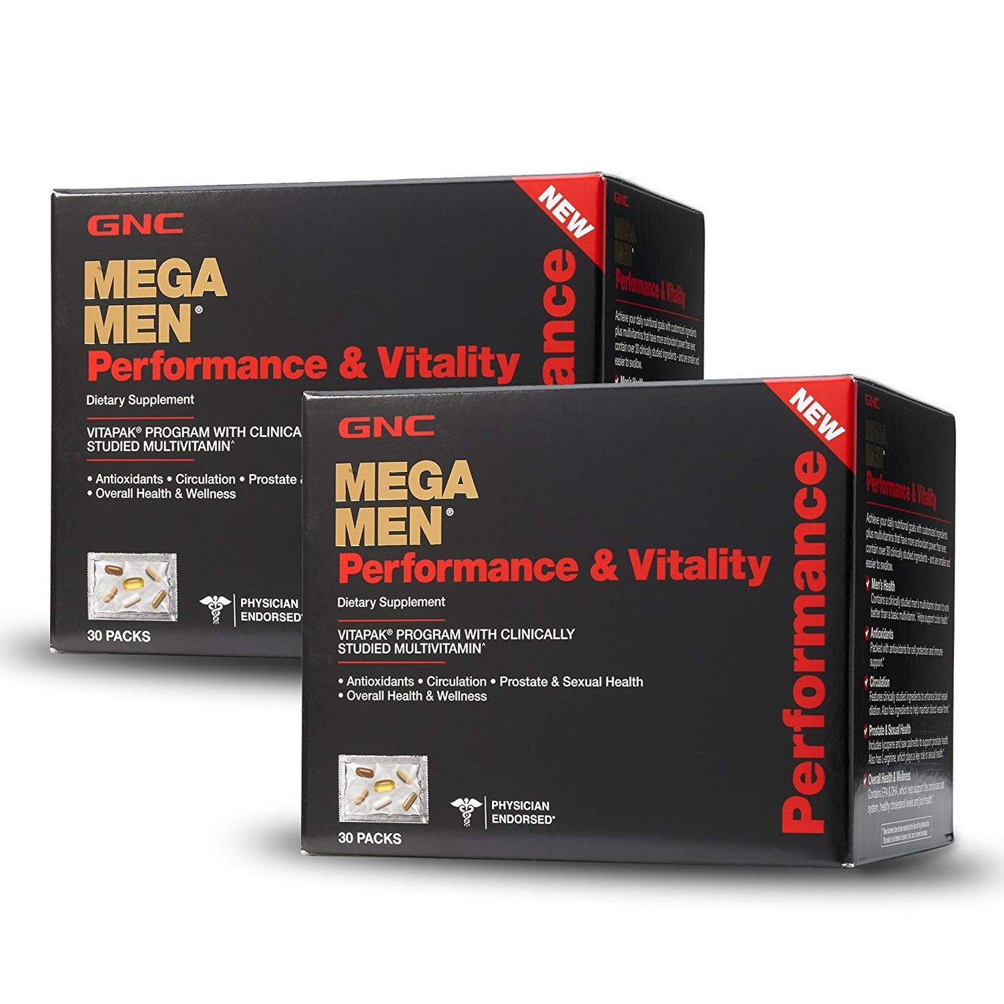 GNC Mega Men Performance Vitality 60 Capsules