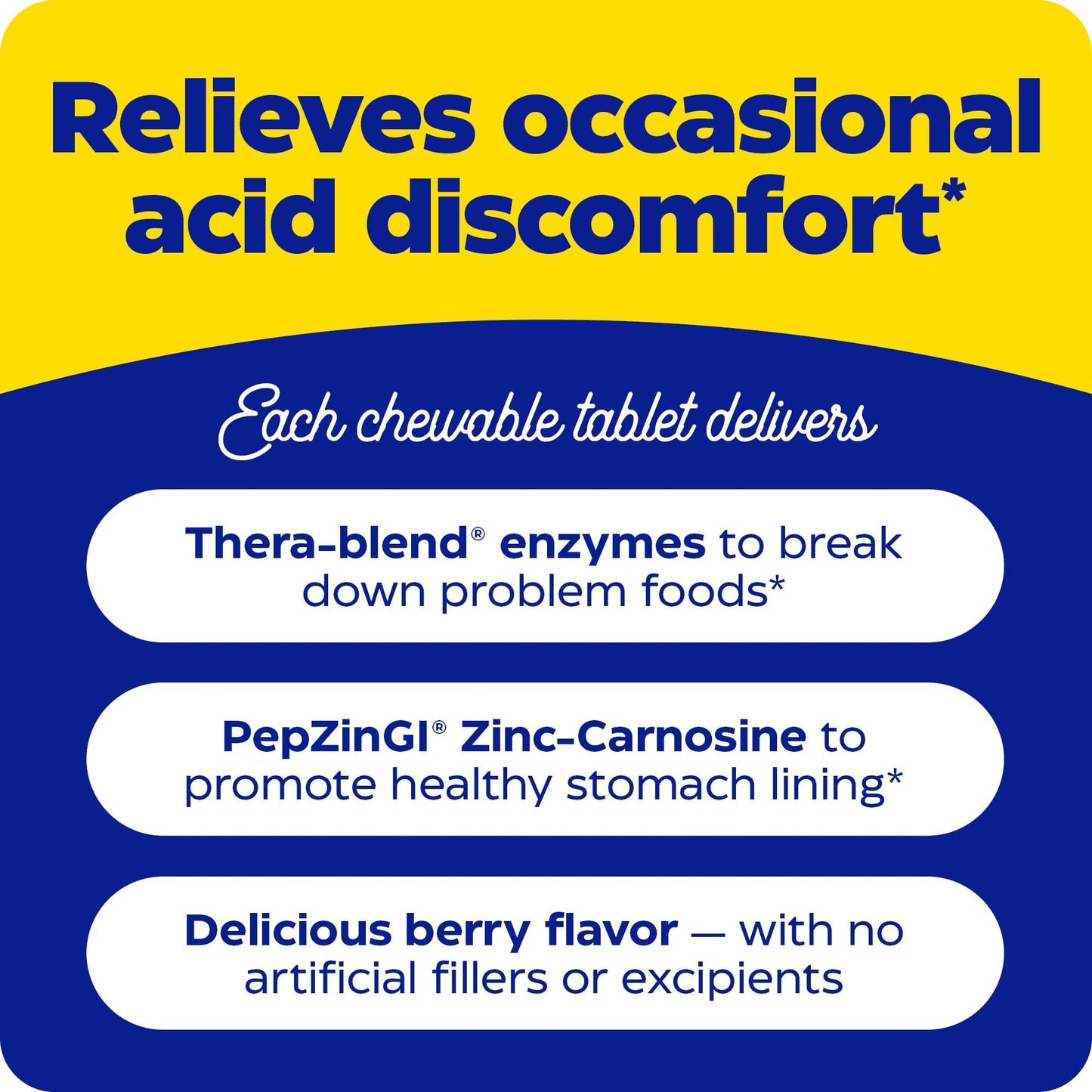 Enzymedica Acid Soothe Chewable 60 Tablets