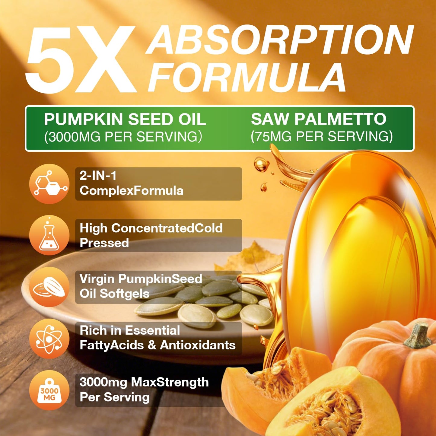 WACHRAY Pumpkin Seed Oil Softgels 300