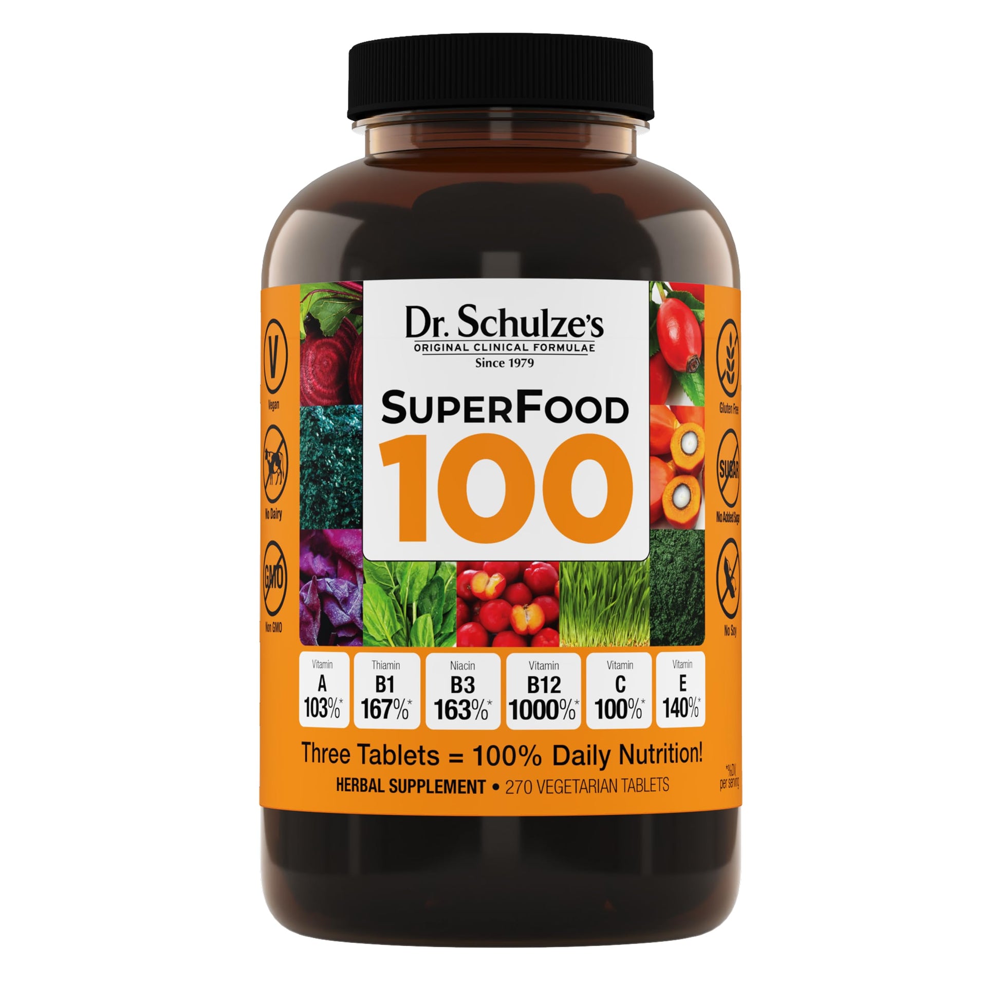 Dr. Schulze's SuperFood 100 Capsules, 270 Count