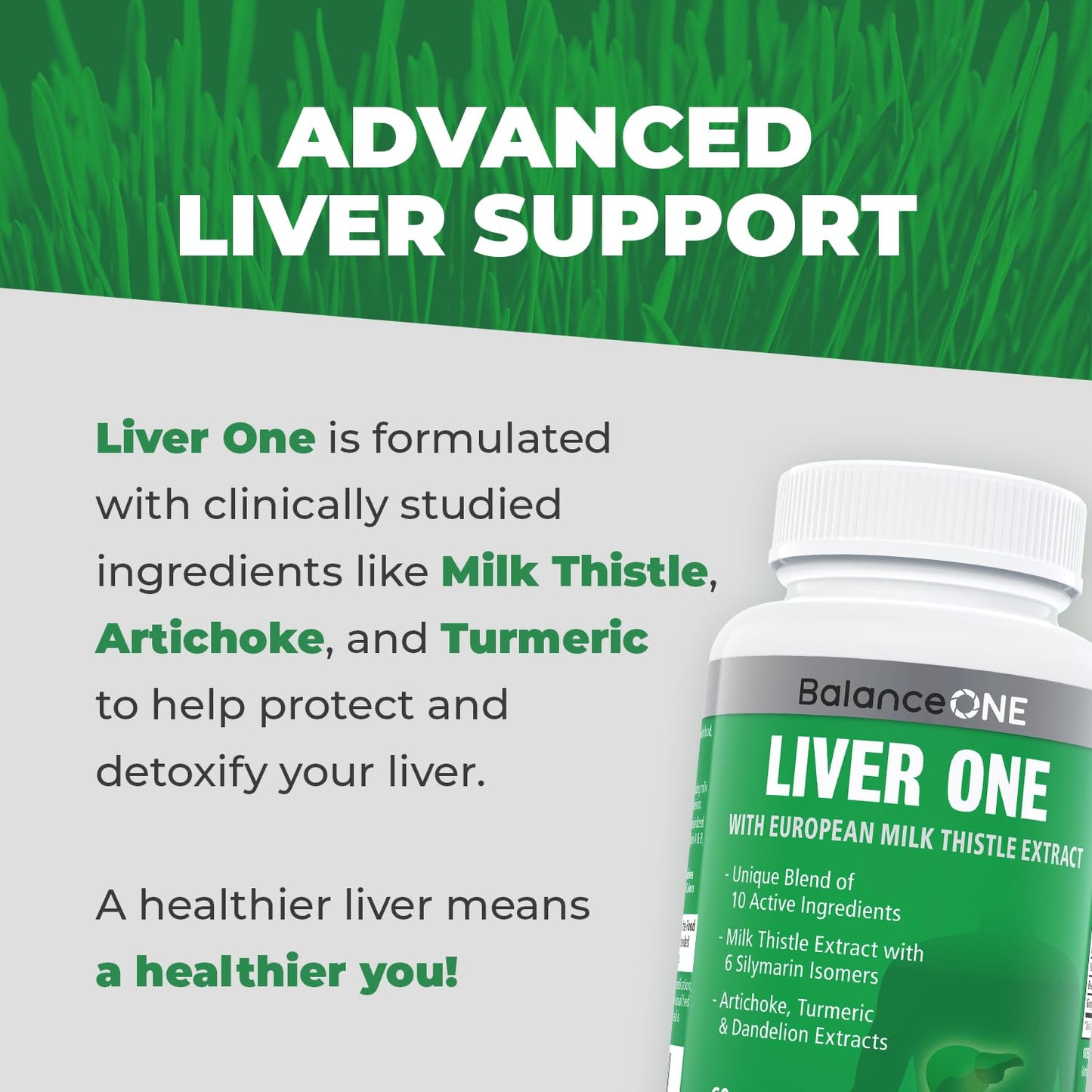 Balance ONE Liver Support Supplement Capsule 60 Count