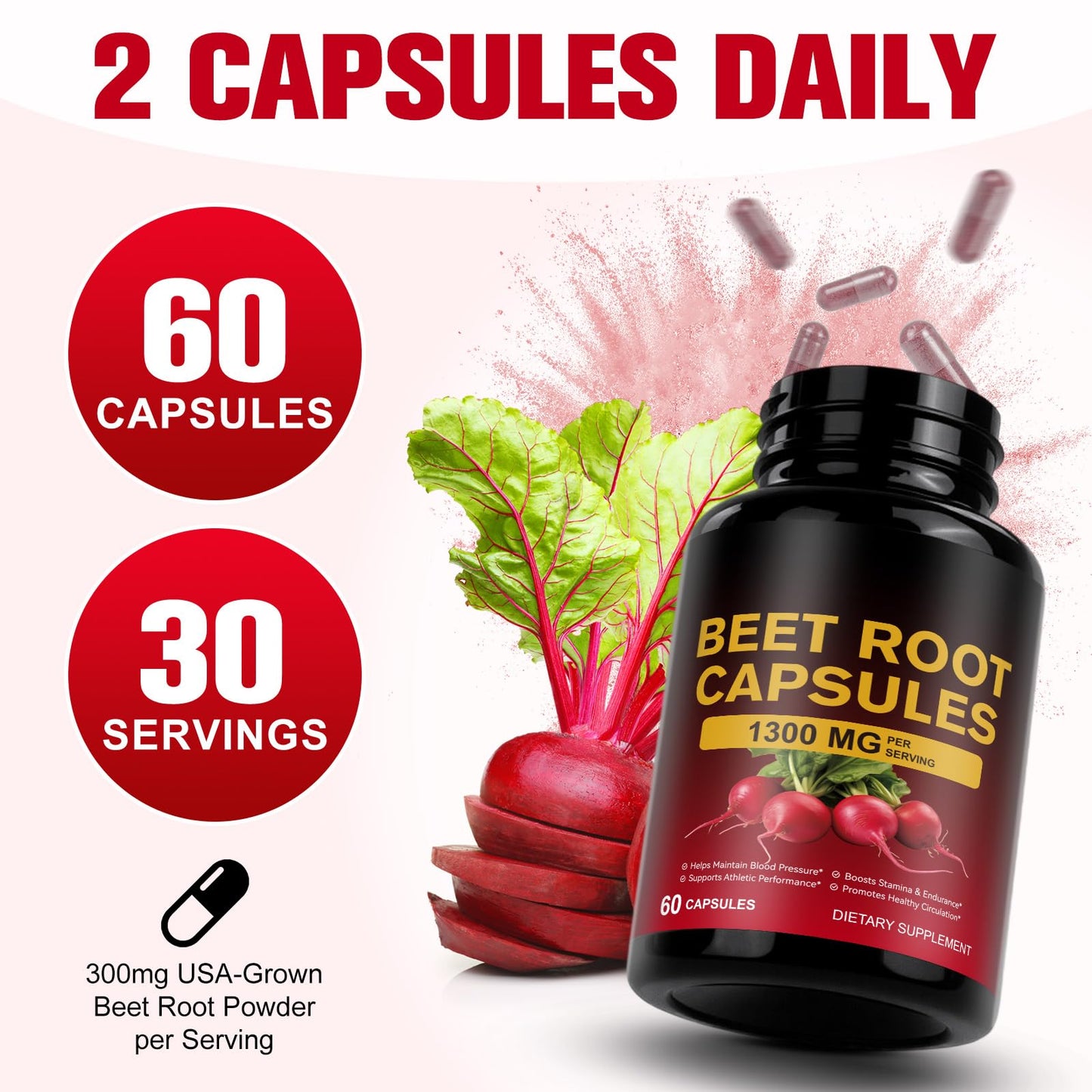 Vceeoy Beetroot 1300mg Capsule, 60 Count