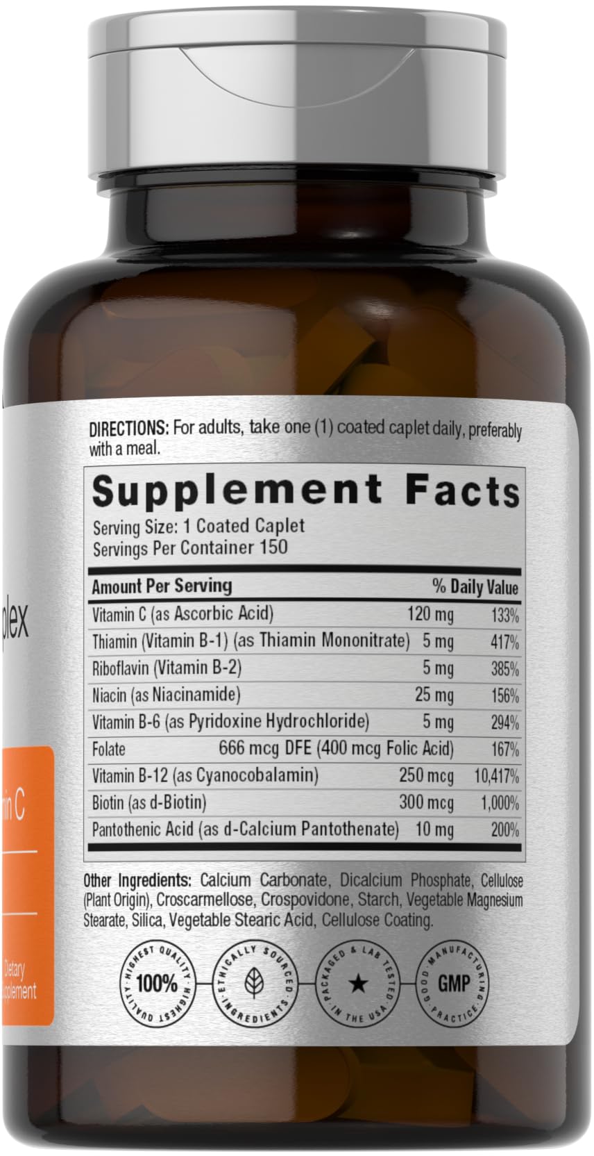 Horbäach B Complex Vitamins for Women and Men Caplets 150