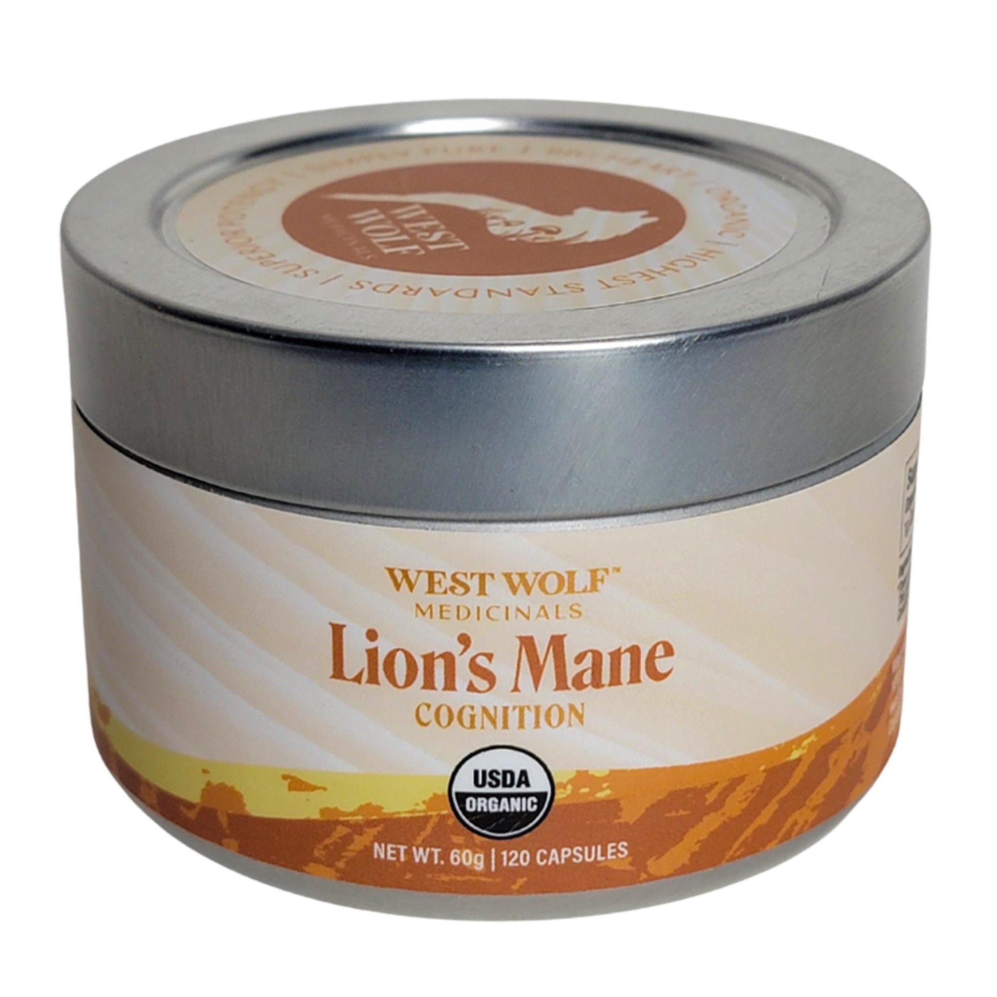 West Wolf Medicinals Lions Mane Mushroom Extract Capsules 120 Count