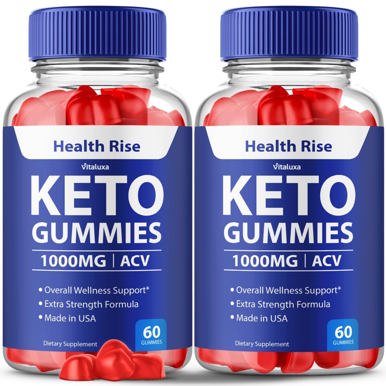 Vitaluxa Health Rise Keto ACV Gummies Gummy 120 Count