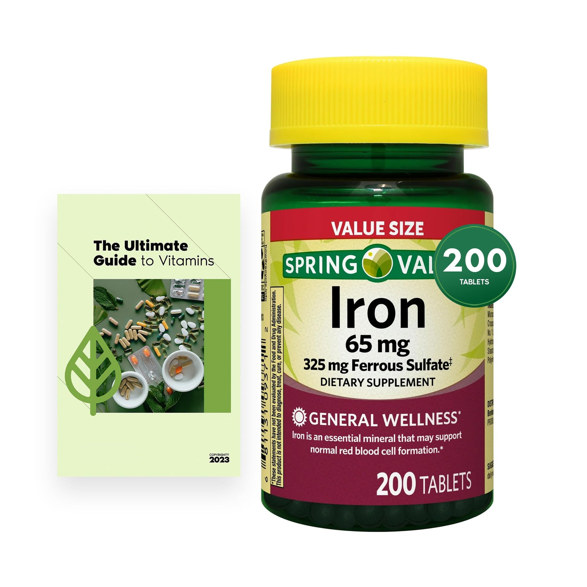 Generic General Health & Wellness Iron Tablets Dietary Supplement Tablet, 200 Count