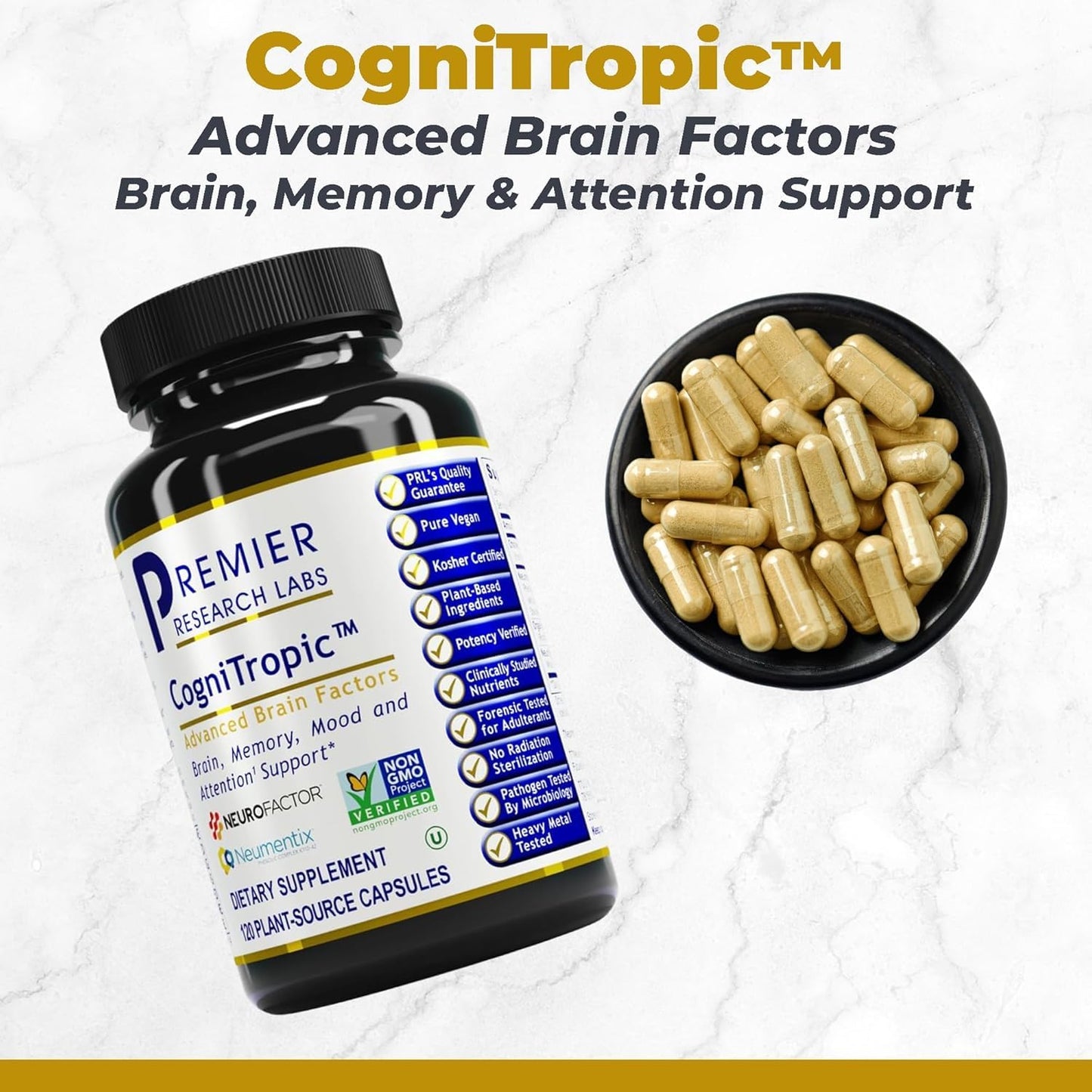 Premier Research Labs CogniTropic Capsules, 120 Count