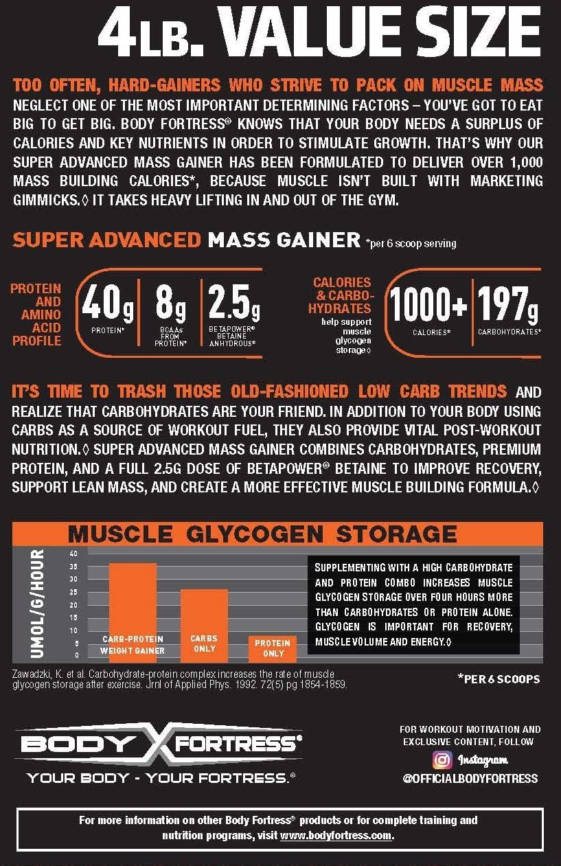 Body Fortress Super Advanced Mass Gainer Powder 64