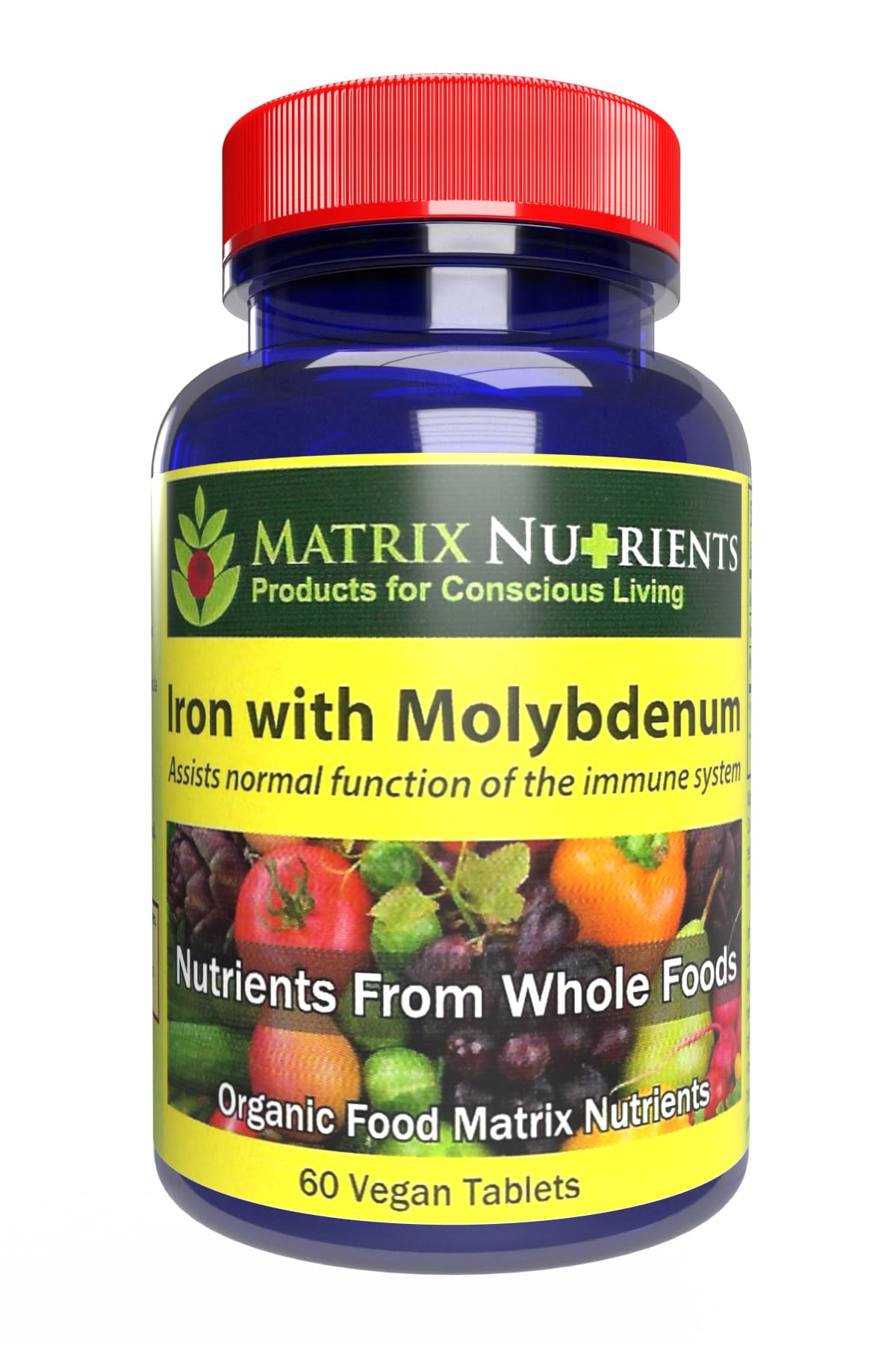 Matrix Nutrients Iron with Molybdenum Vegan Tablets 60 Count