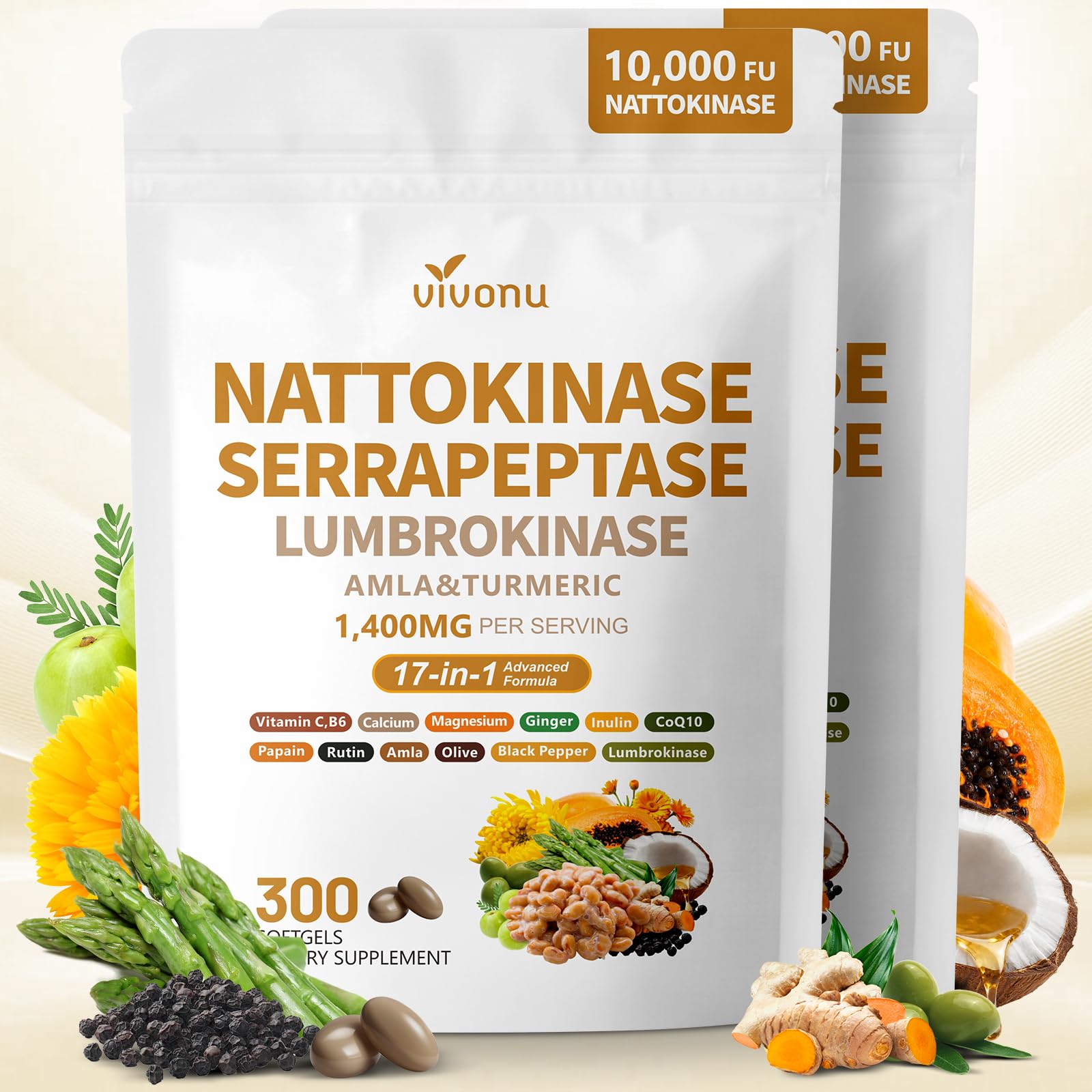 VivoNu Nattokinase Capsule 600 Count