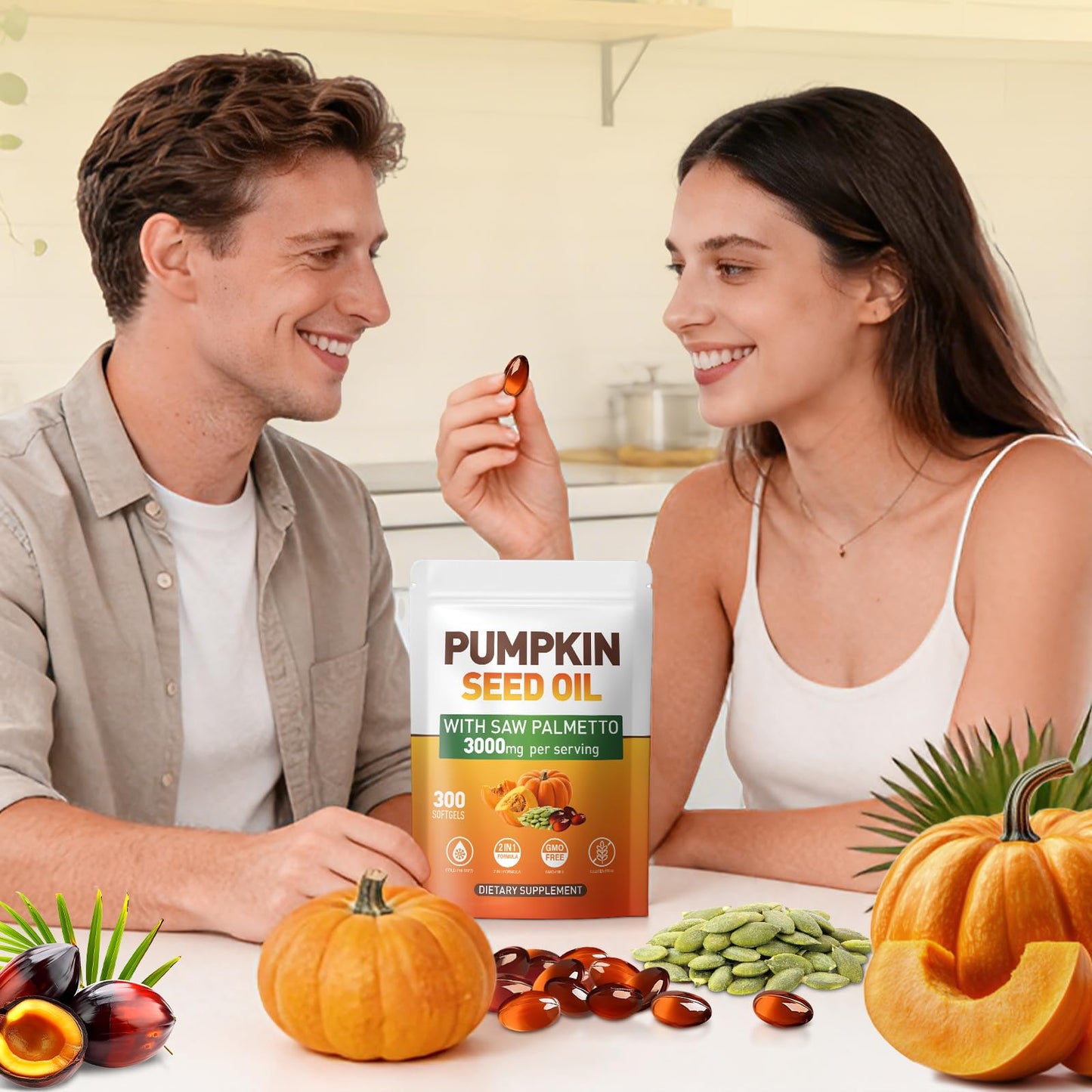 SUOOCH Pumpkin Seed Oil Capsules, 300 Count