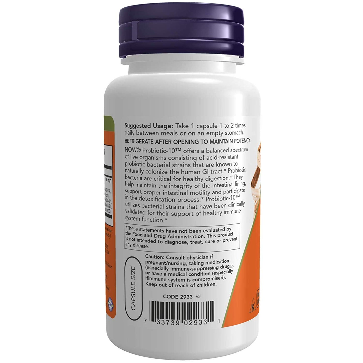 NOW Foods Probiotic-10 25 Billion Capsules Pack of 3