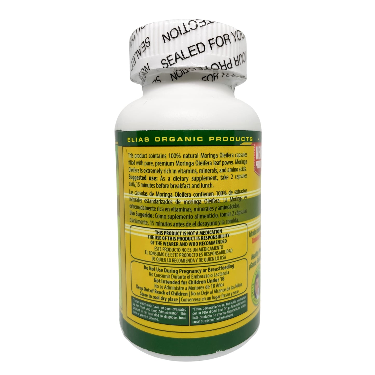 Elias Organic Products Moringa Power Capsule 120 Count