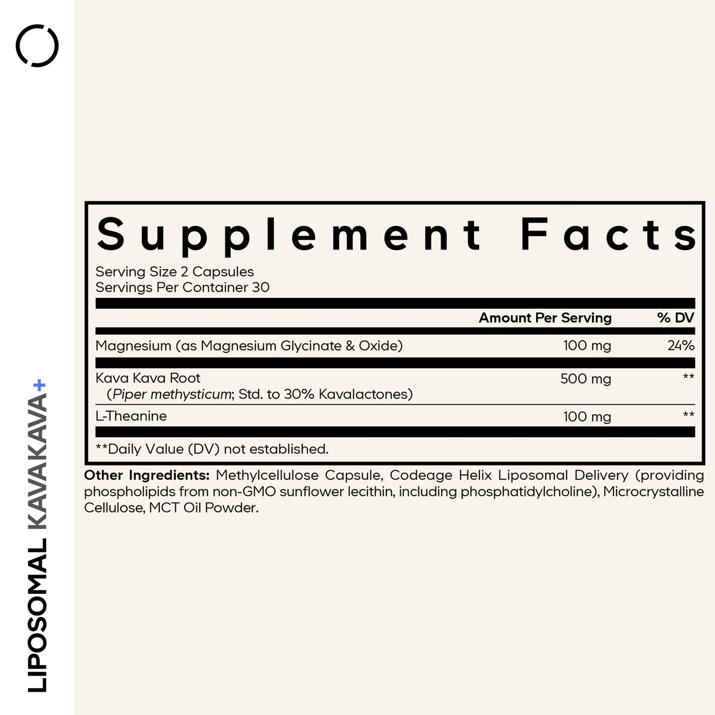 Codeage Liposomal Kava Kava+ Supplement Capsule, 60 Capsules