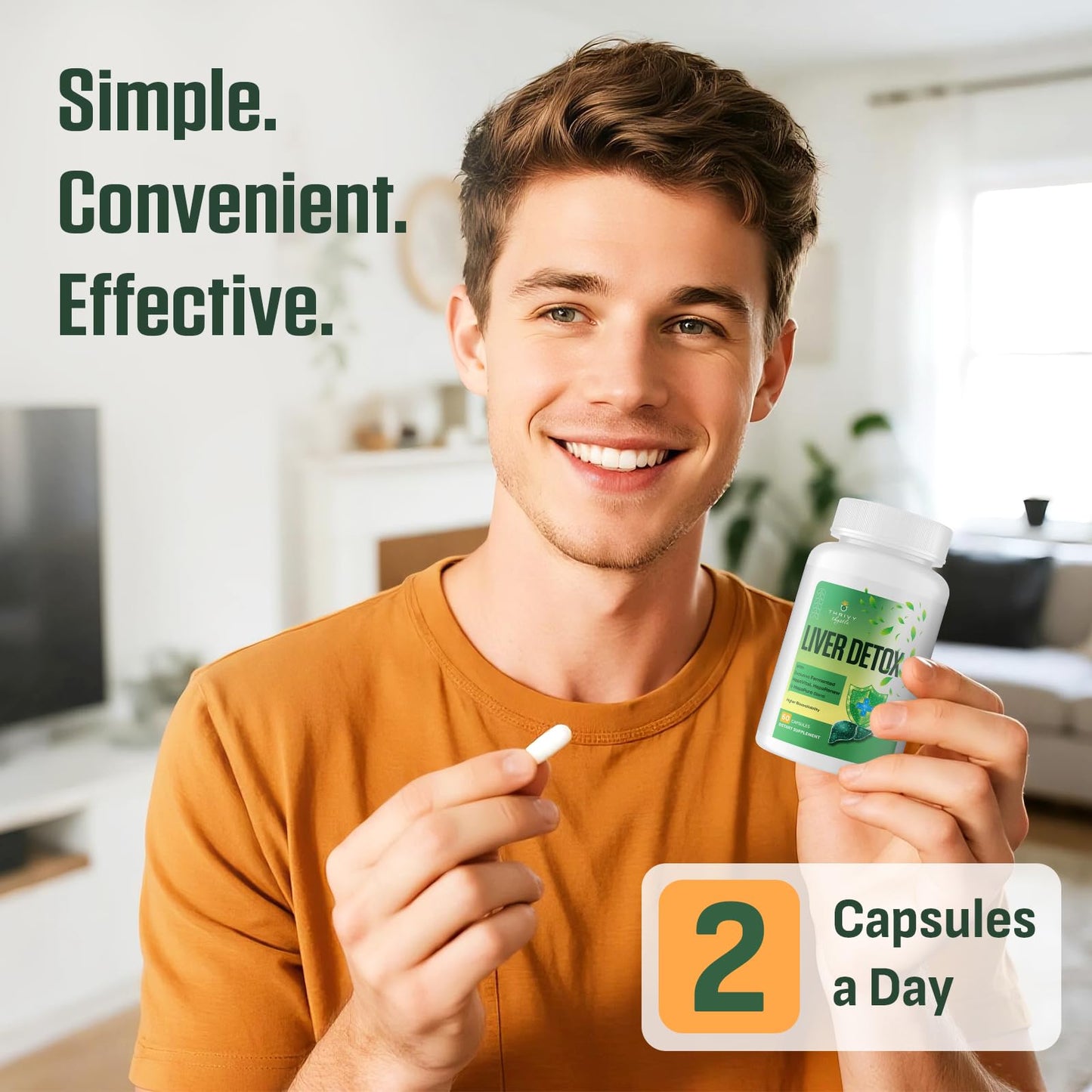 ThrivyThystle Liver Detox & Repair – 23-in-1 Herbal Liver Support Milk Thistle Supplement - TUDCA, NAC, Chanca Piedra, Artichoke, Beet Root – Supports Liver & Gut Health 60 Capsules