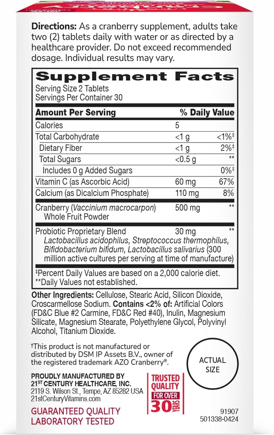 Xllent Cranberry Plus Probiotic Tablets 120