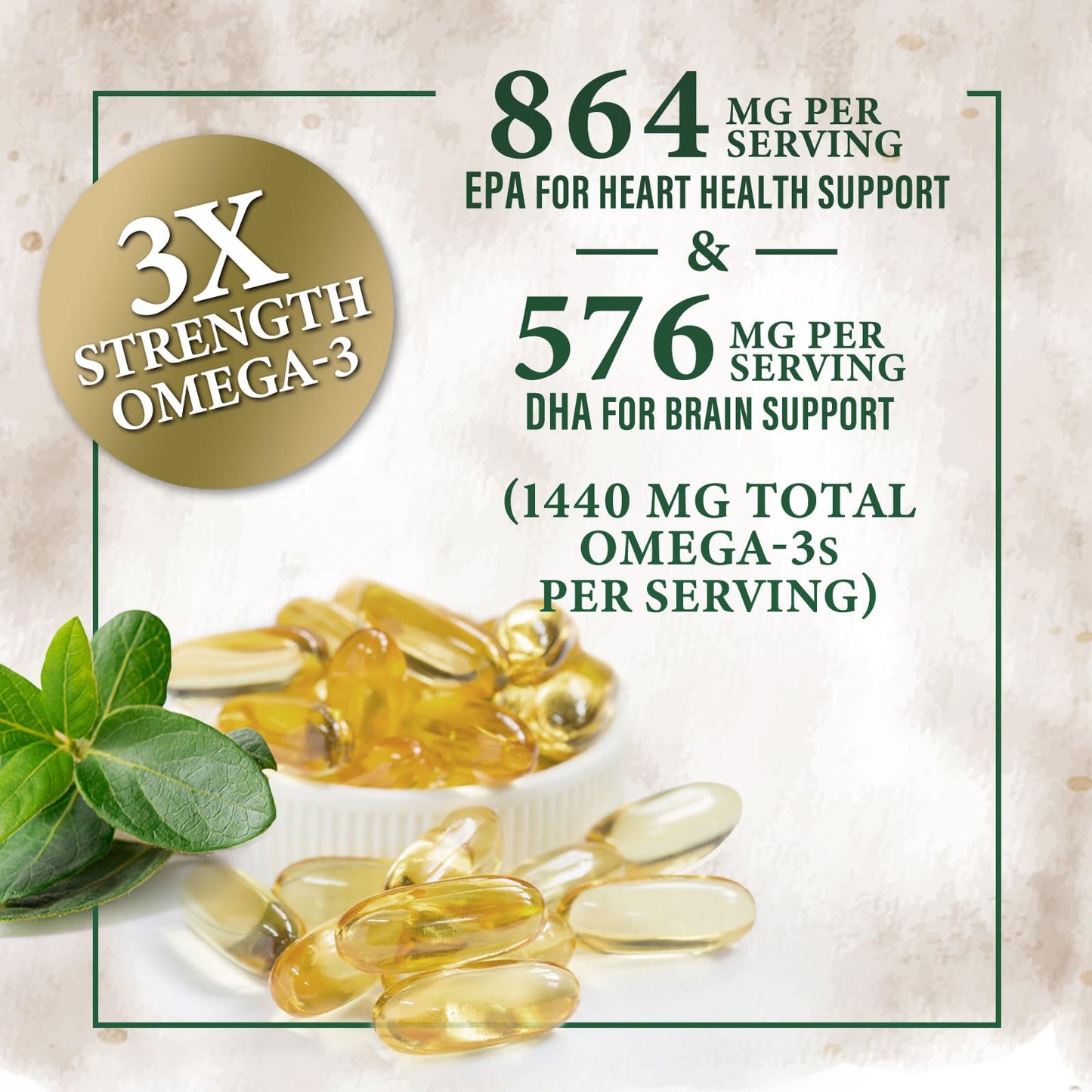 Nature's Peak Omega 3 Fish Oil Softgels 120 Count