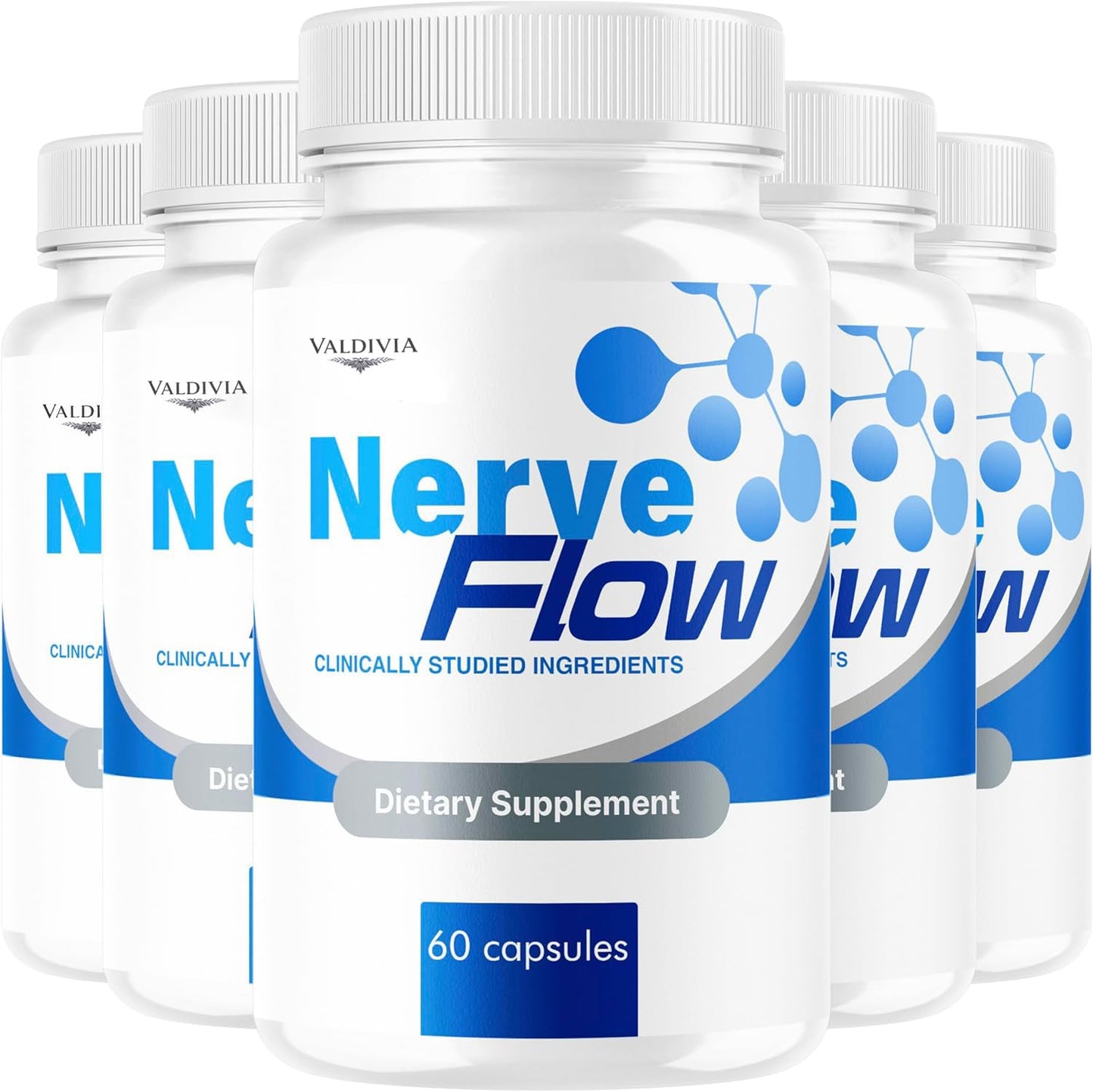 Valdivia NerveFlow Advanced Nerve Support Capsules, Maximum Strength Multivitamin Advanced Formula, 300 Capsules