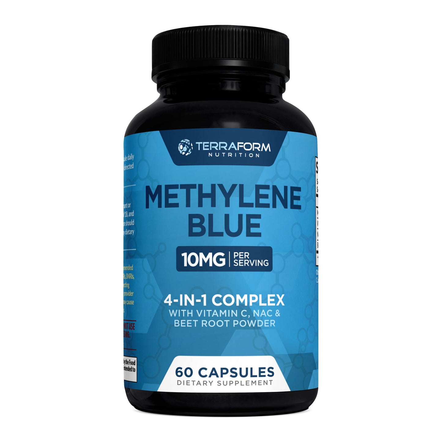 TerraForm Nutrition Methylene Blue 10mg Capsules 60 Count