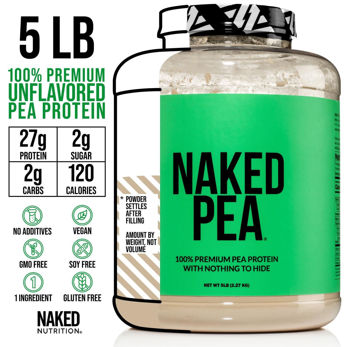 NAKED Pea Protein Powder 80 Servings