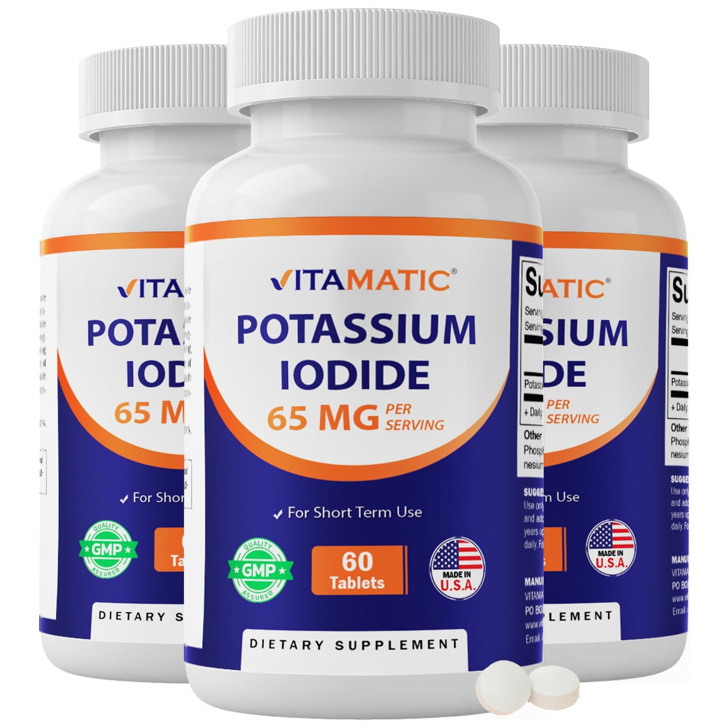 Vitamatic Potassium Iodide 65 mg Per Serving, 180 Tablets