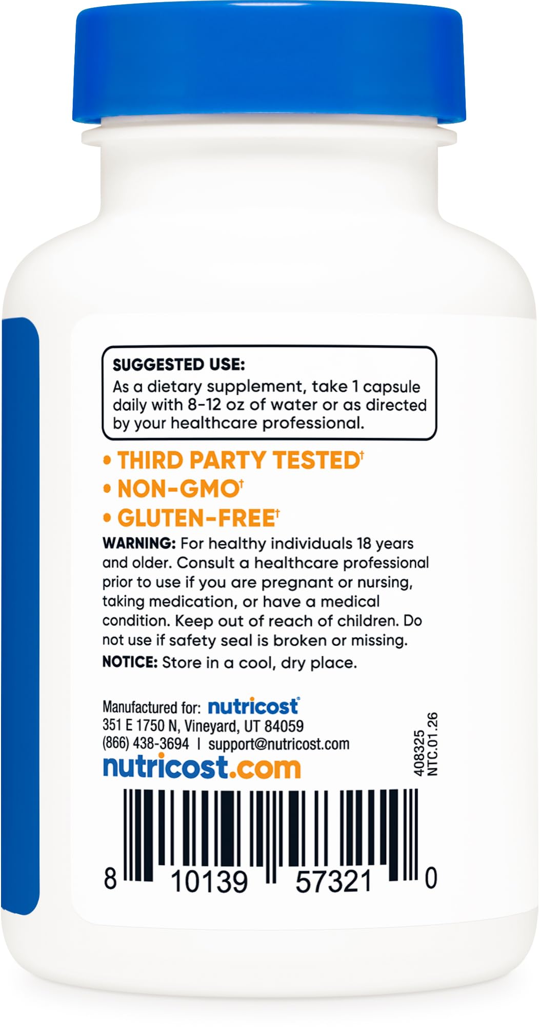 Nutricost Lumbrokinase 150mg Capsules, Gluten-Free, GMO-Free, 120 Capsules