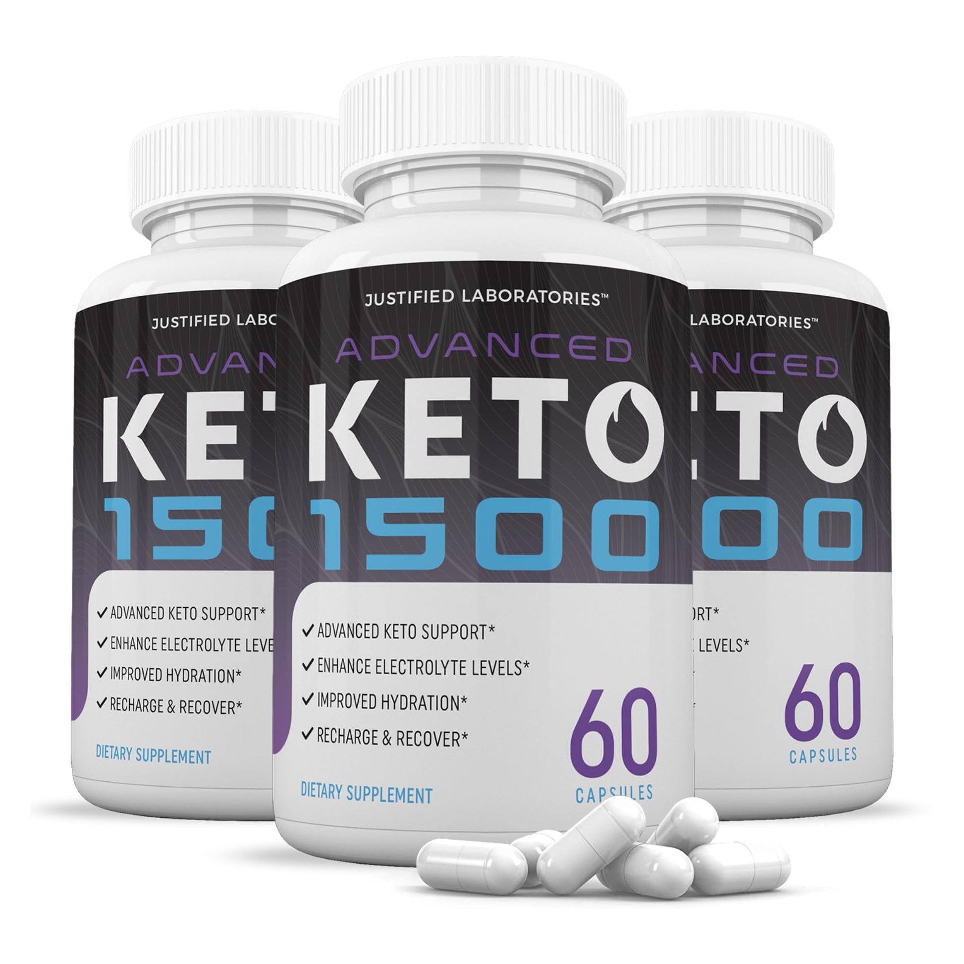 Justified Laboratories Advanced Keto 1500 Capsules, 180 Count